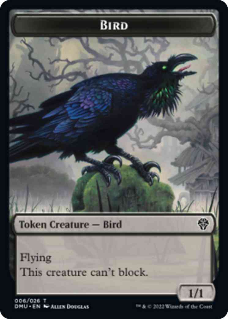 Bird token 06 – Magic Bird Token [06] [DMU Set Symbol] [Dominaria United: Tokens] [Non-Foil]