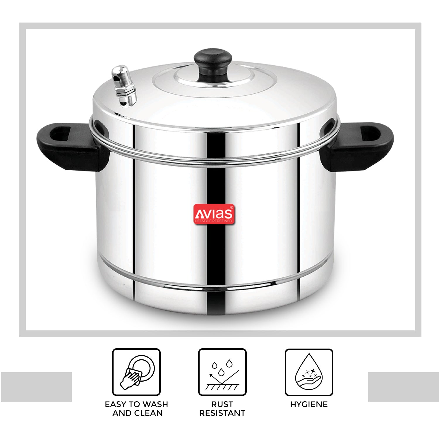 AVIAS Stainless Steel Idly Cooker | Induction And Gas Stove Base | 4 Plates - view 6