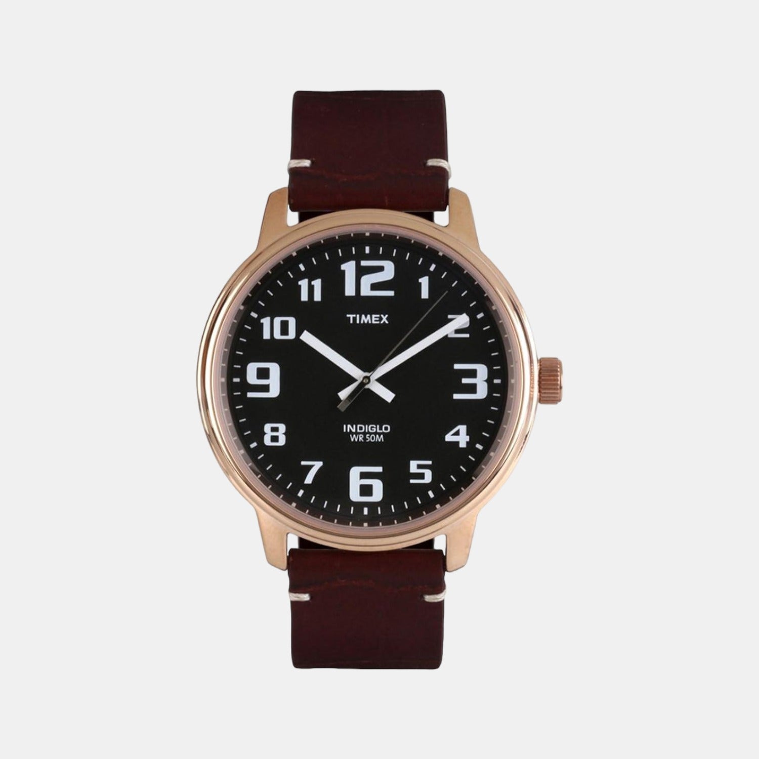 Timex Fashion Men Quartz Black Dial Analog Leather Watch TWEG18302