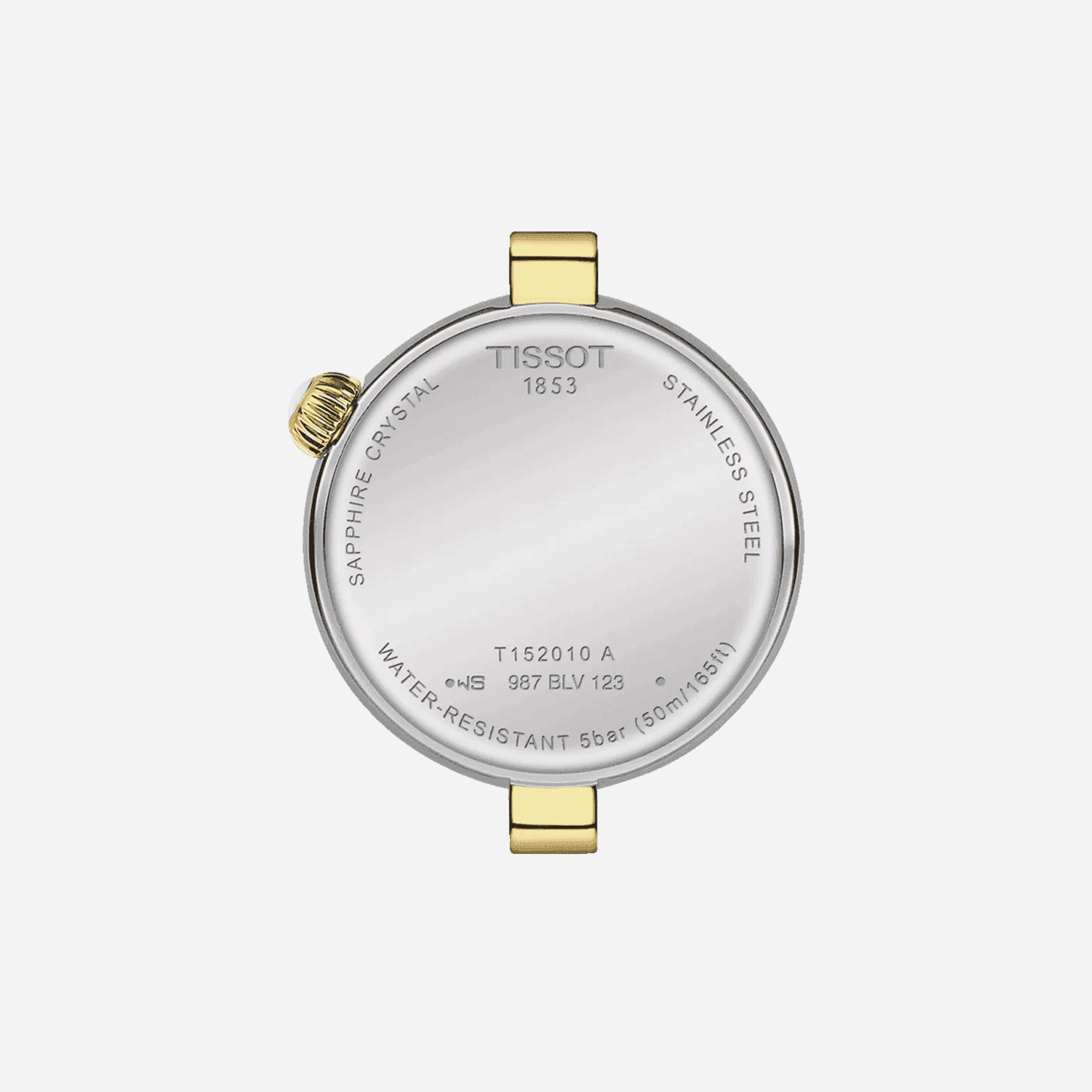 Tissot Desir White Mother of Pearl Dial 28mm Two Tone Grey/Yellow Gold Stainless Steel Watch - view 2