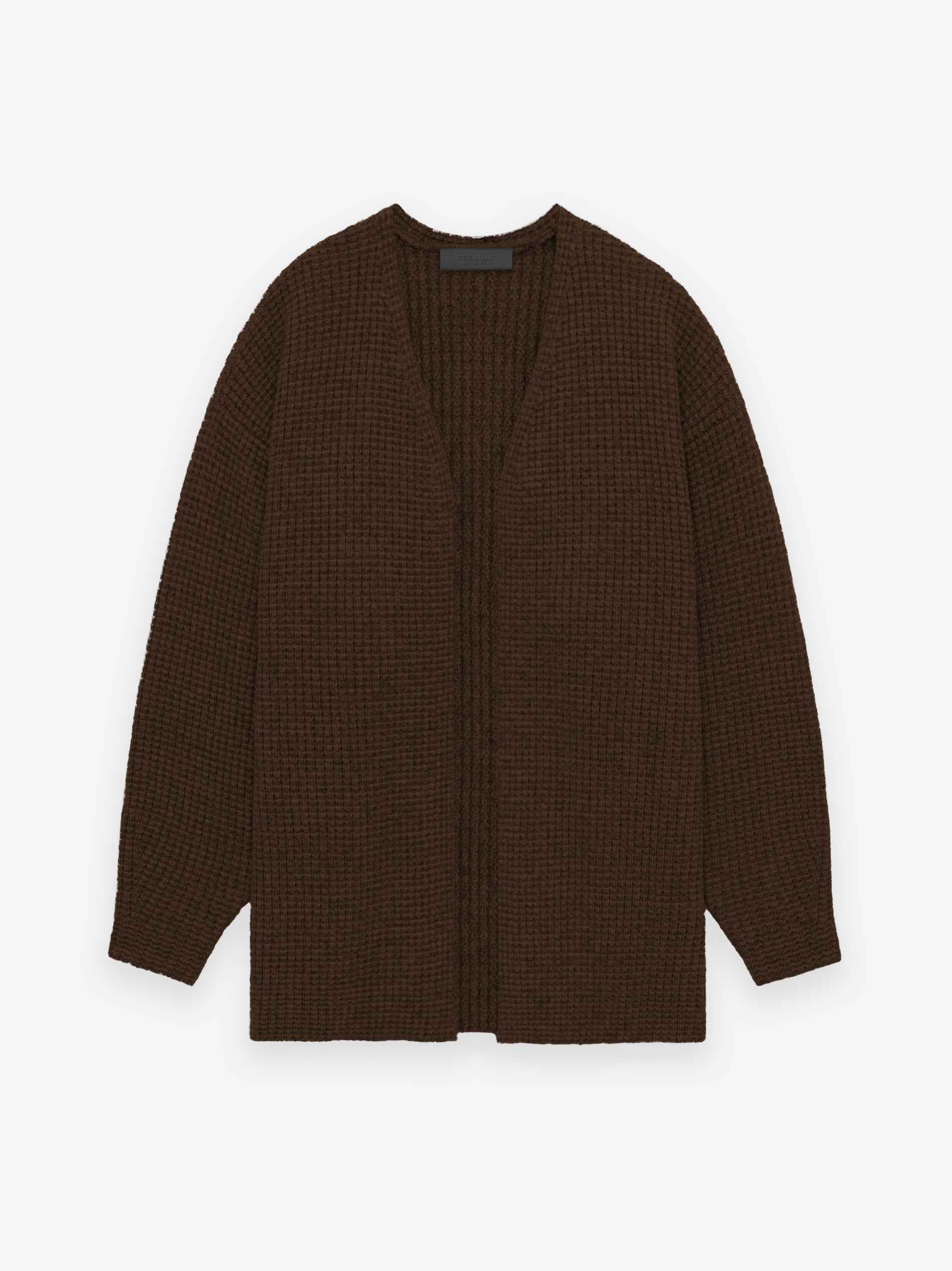 ESSENTIALS Women's Knit Long Cardigan – Brown