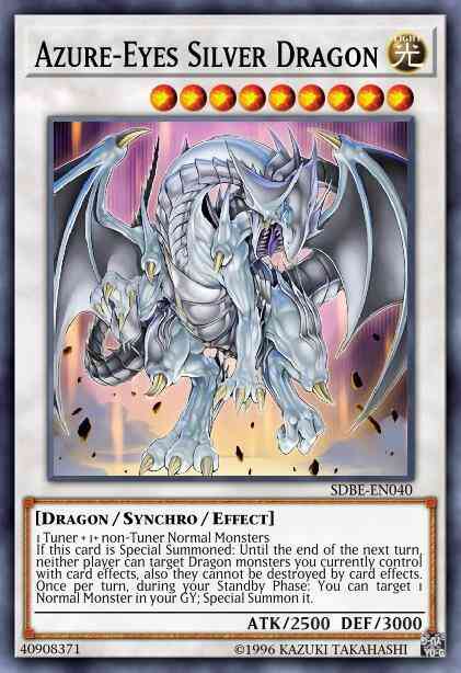 Yu-Gi-Oh! Azure-Eyes Silver Dragon - SDBE-EN040 - Ultra Rare - Unlimited