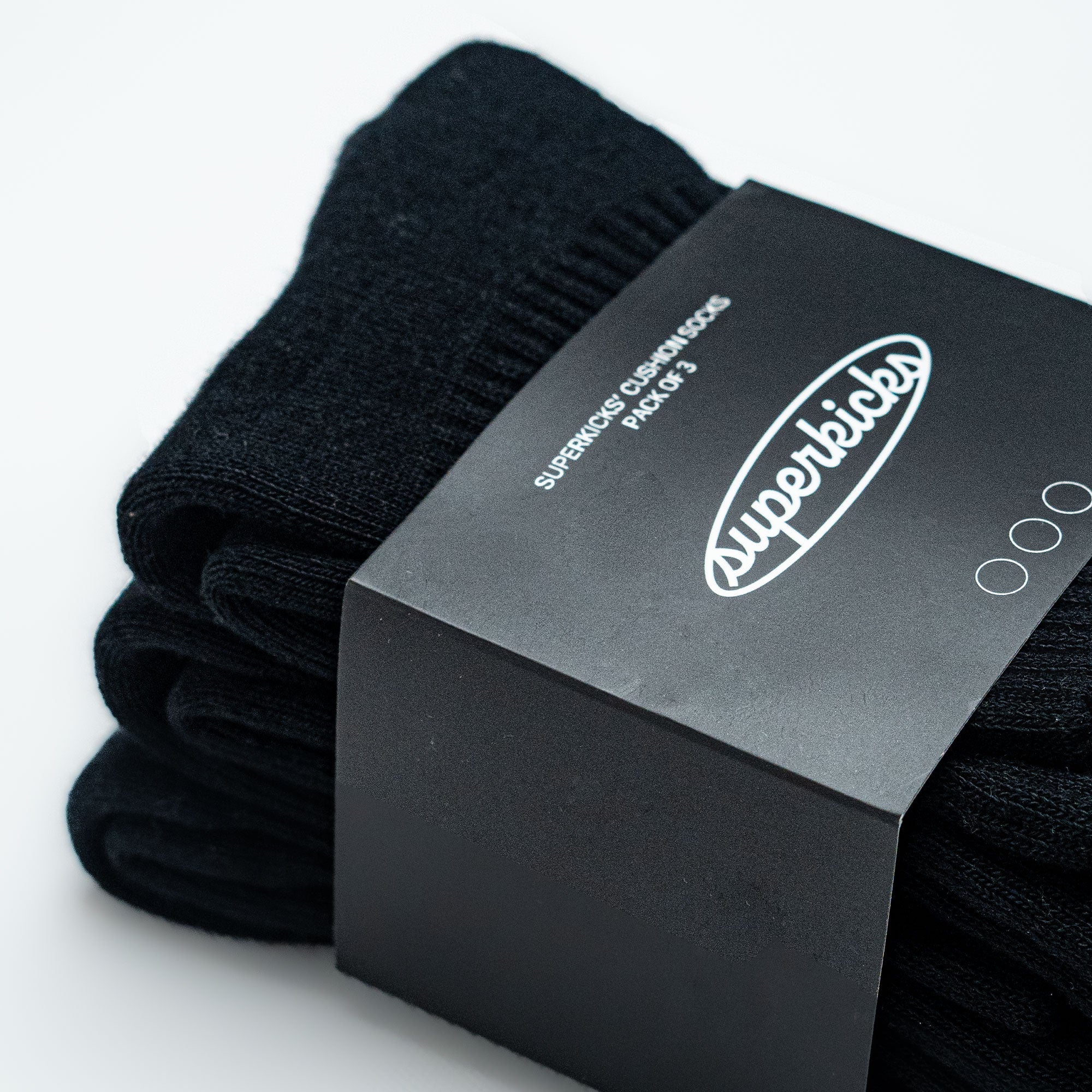 Superkicks | CREW SOCKS { BLACK/BLACK/BLACK - view 5
