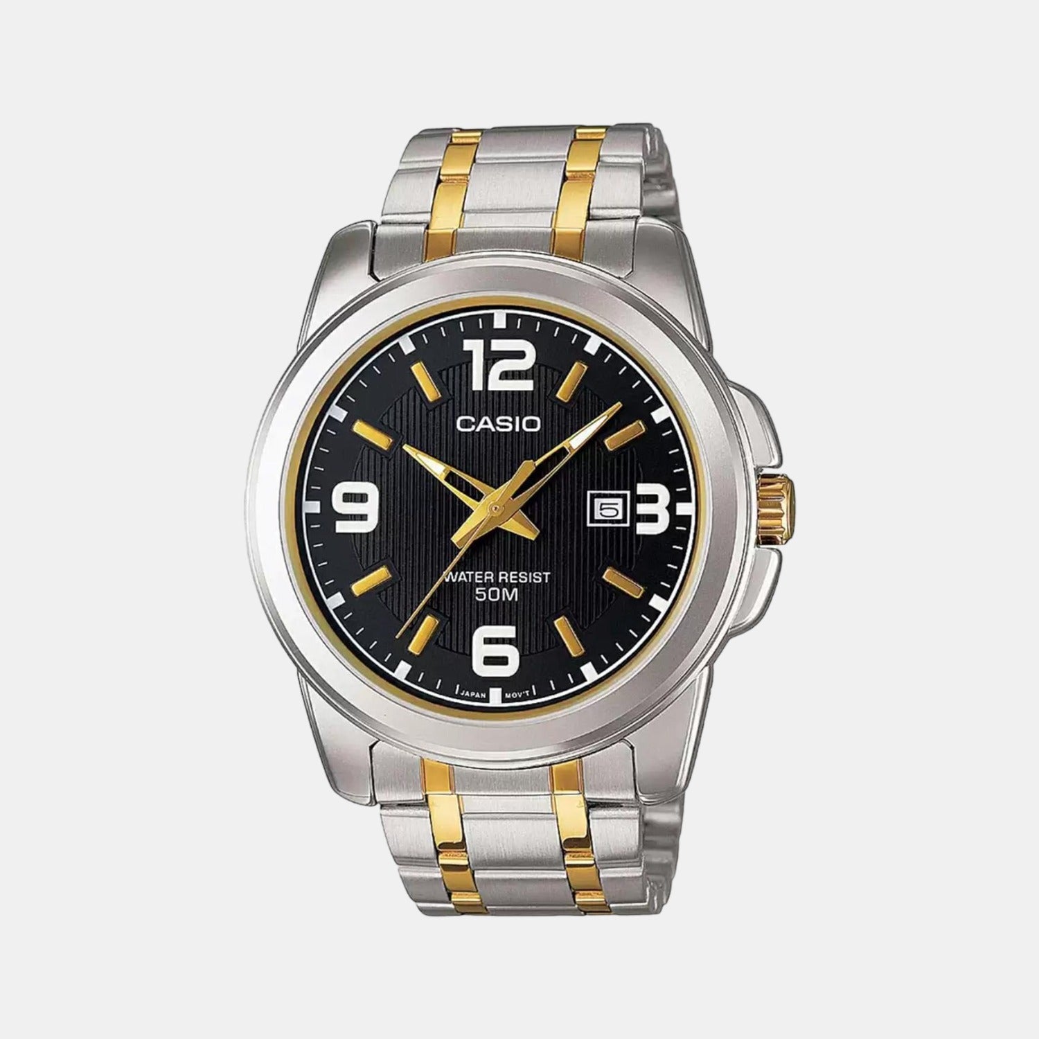 Casio Enticer Men Quartz Black Dial Analog Stainless Steel Watch A777