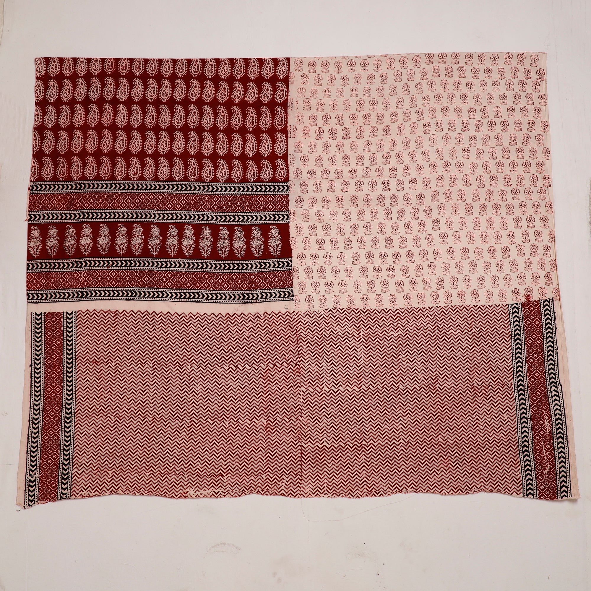 ARTISAN HAND BLOCK PRINTS Bagh Block Printed Cotton Kurta Material - 2.5 Meter