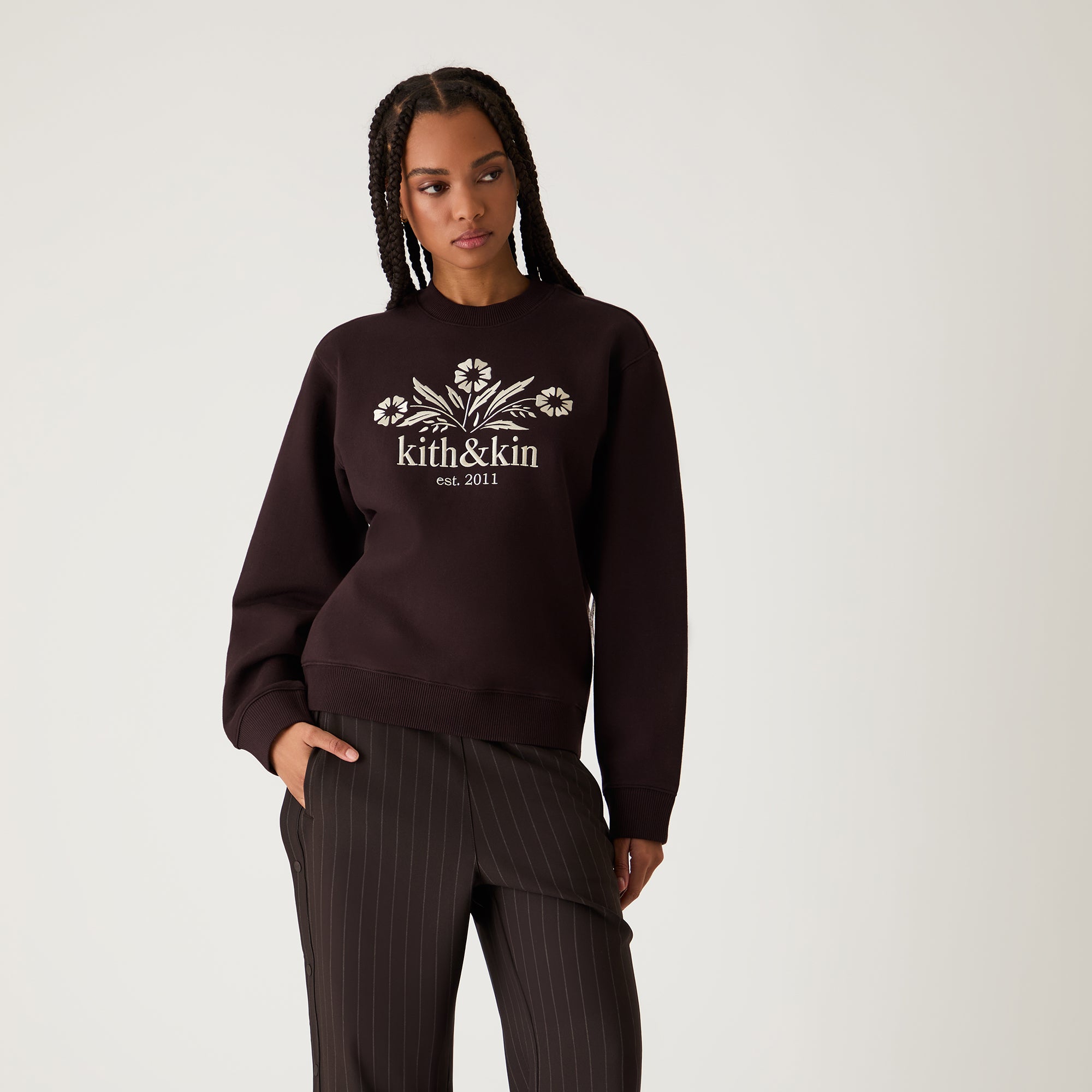 Kith Women Ashwin Kith & Kin Bellflower Crewneck - Incognito - view 2