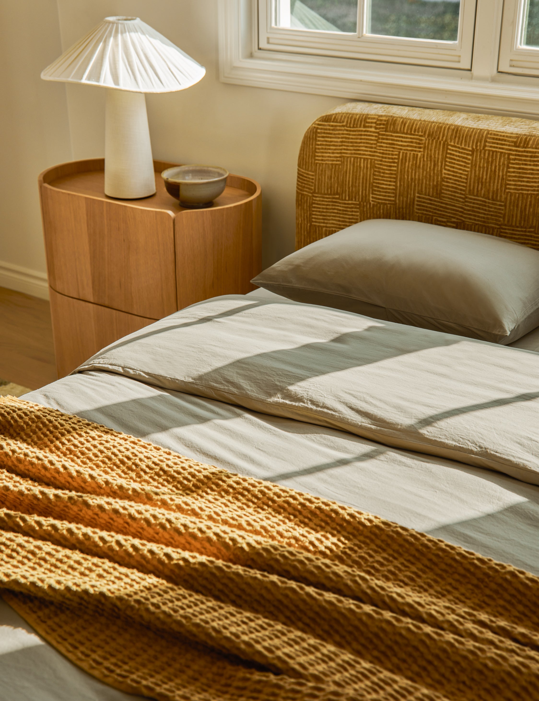 Lulu and Georgia Juna Washed Percale Duvet Cover - view 5