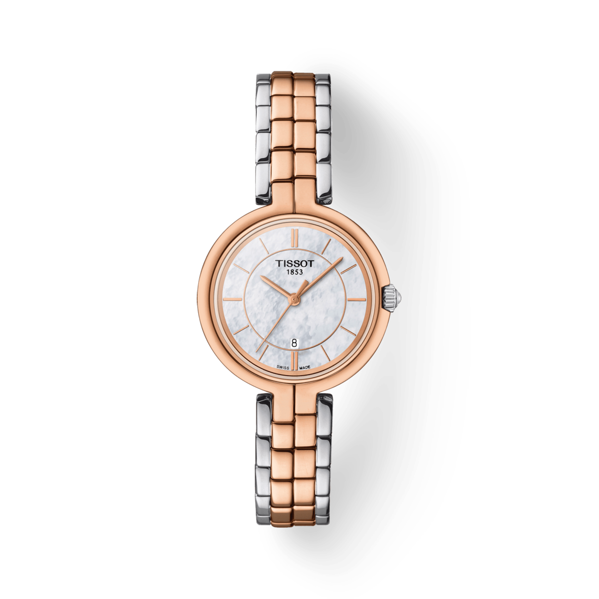 Tissot T-Lady White Mother-Of-Pearl Dial Women 30mm - view 2