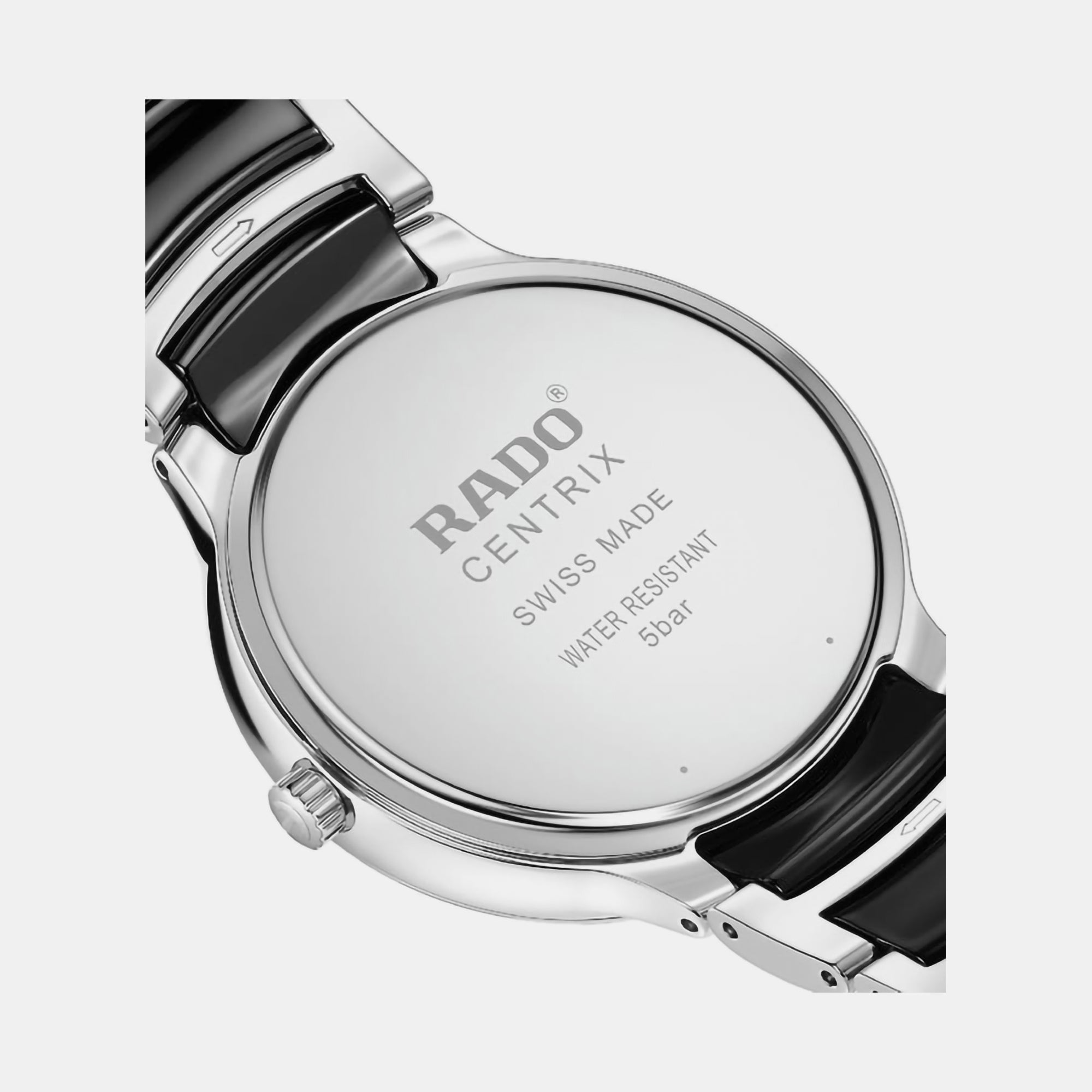 Rado Centrix Unisex Quartz Black Dial Analog Ceramic Watch R30021152 - view 2