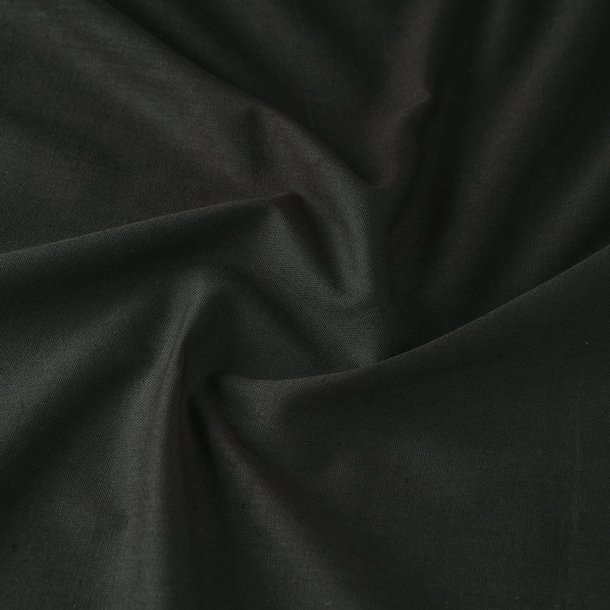 ITOKRI CRAFTS INITIATIVE Black - Prewashed Plain Dyed Cotton Fabric - view 2