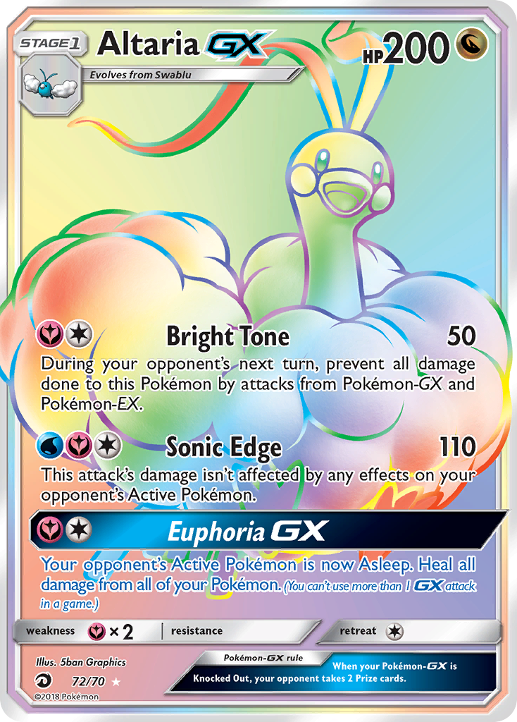 Rare secret sm75-72 – Pokémon Altaria-GX - 72/70 - Rare Secret [sm75-72] [Secret] - Altaria-GX - 72/70 - Rare Secret