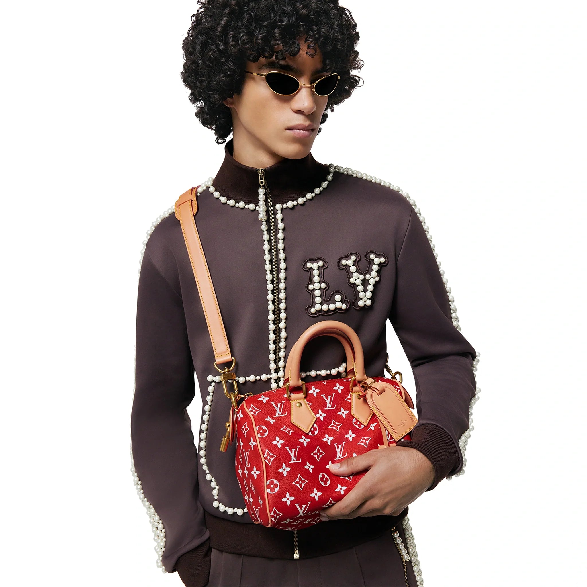 Louis Vuitton Monogram Speedy P9 Red Bandoulière 25 - view 2