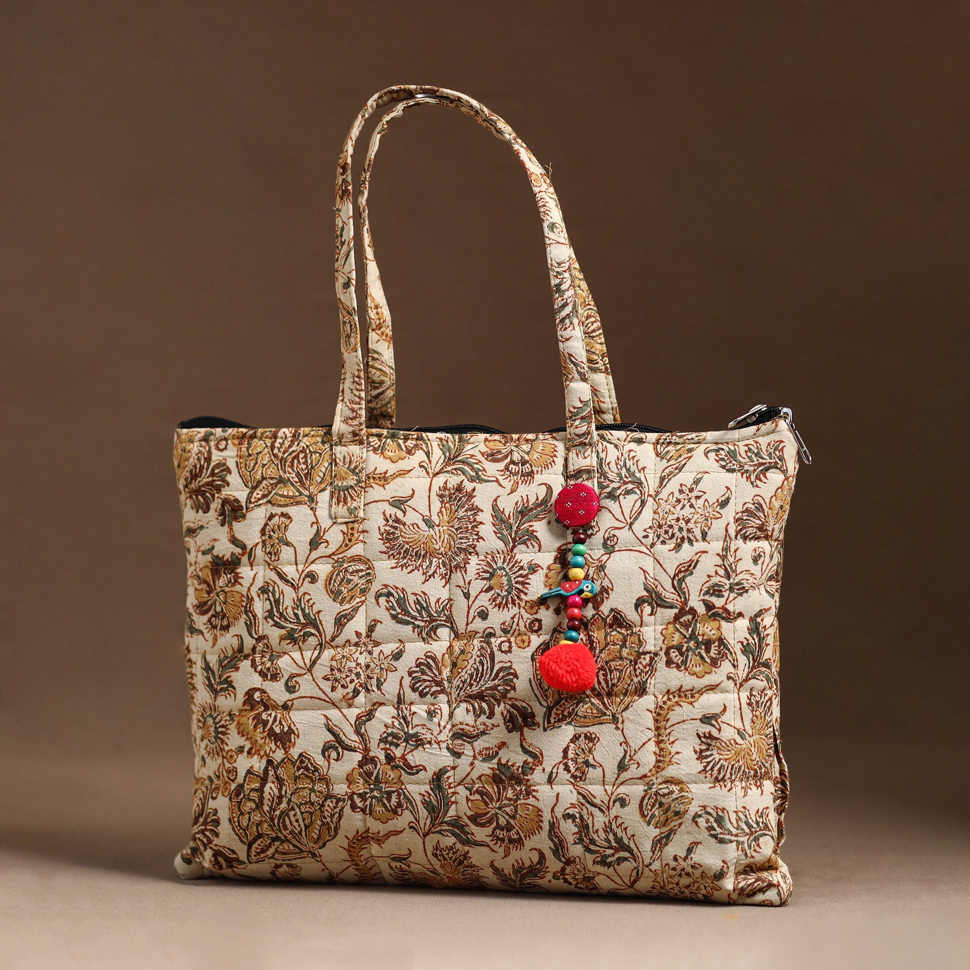 NOORI BAZAR Beige - Handcrafted Quilted Cotton Hand Bag 27 - view 2