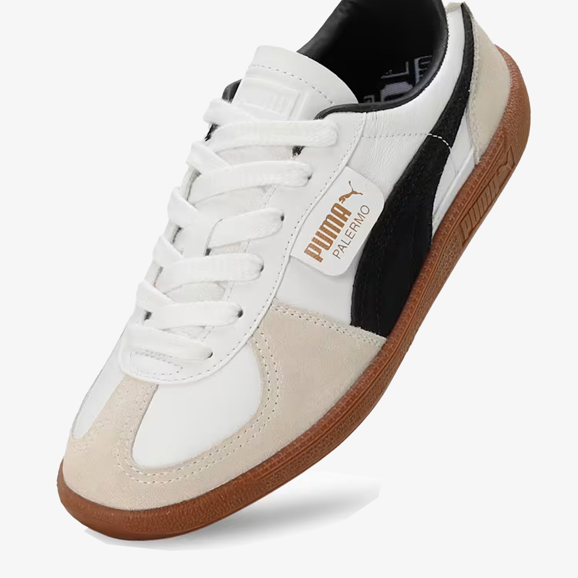 Puma | Palermo Lth { Puma White-vapor Gray-gum - view 4