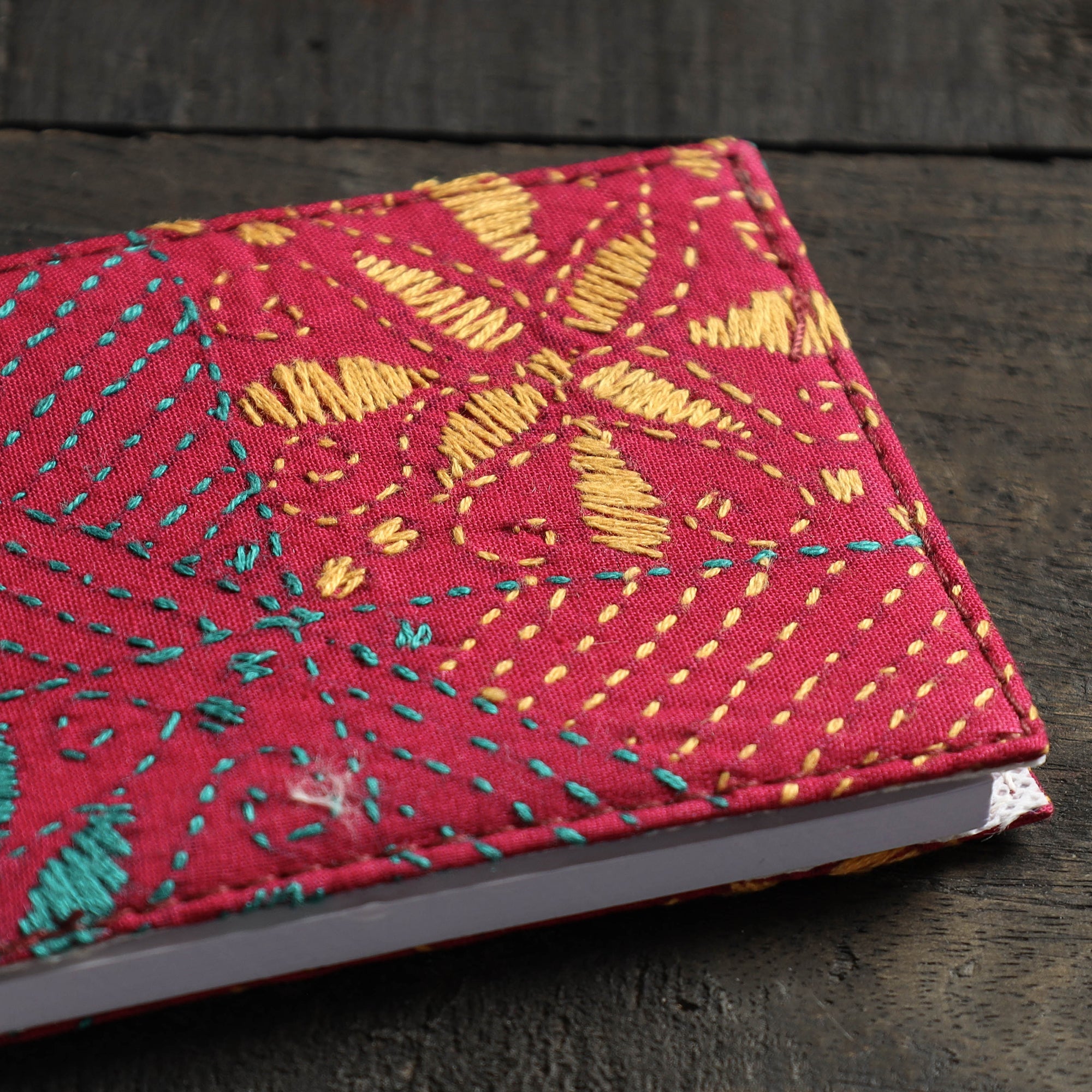 ASALKAAR Bengal Kantha Work Handcrafted Notepad (4 x 3 in) - view 2