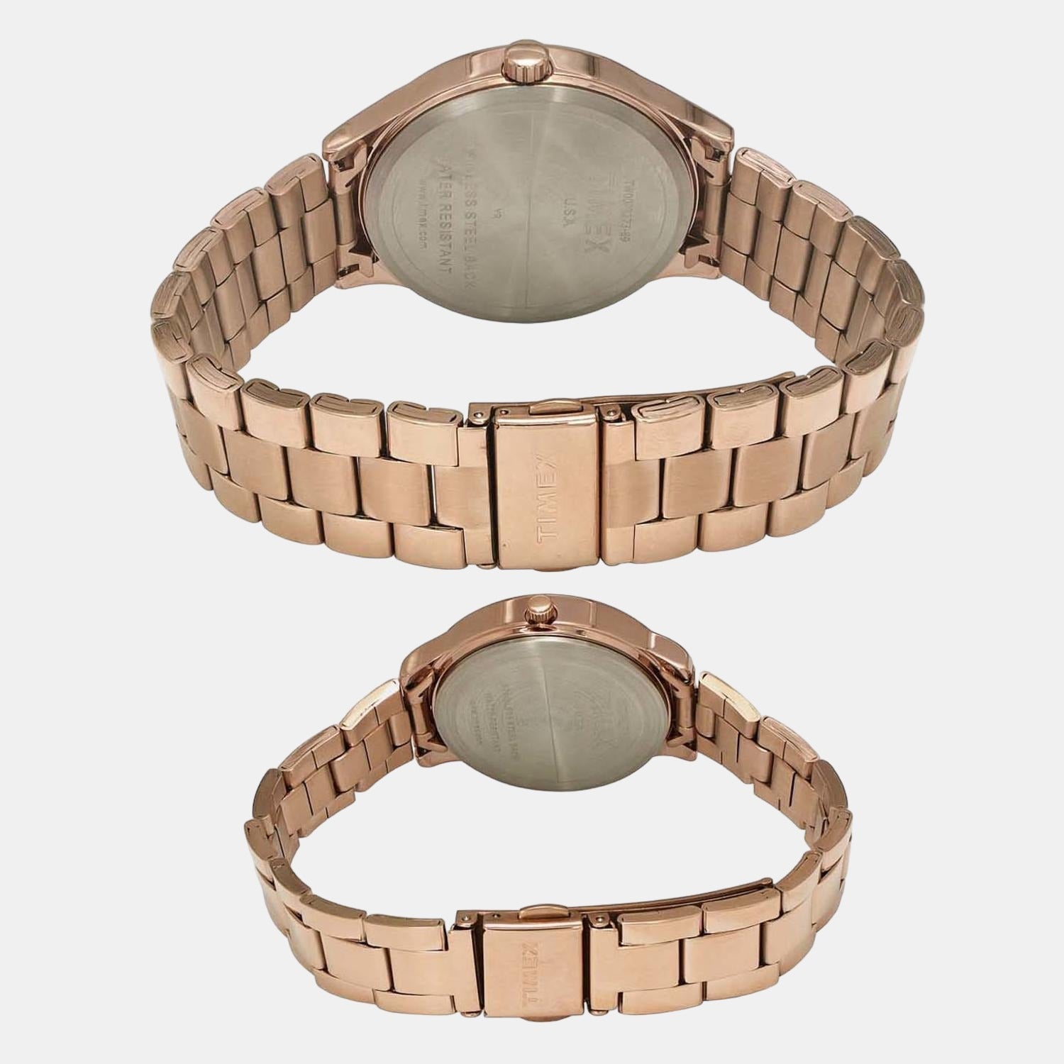 Timex Empera Couple Quartz Rose Gold Dial Analog Stainless Steel Watch TW00PR273 - view 2