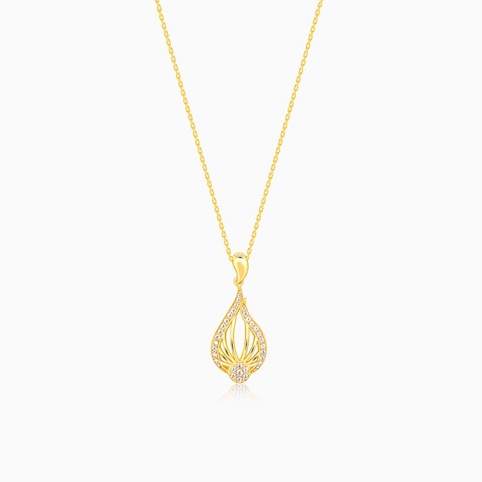 GIVA Jewellery Golden Glint Pendant With Link Chain