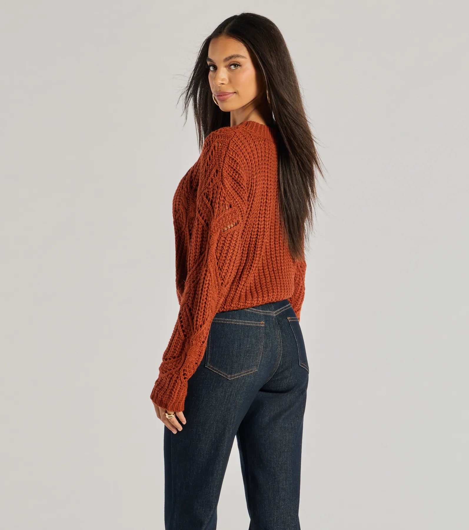 Windsor Cozy Mood Cable Knit Pullover Sweater - view 2