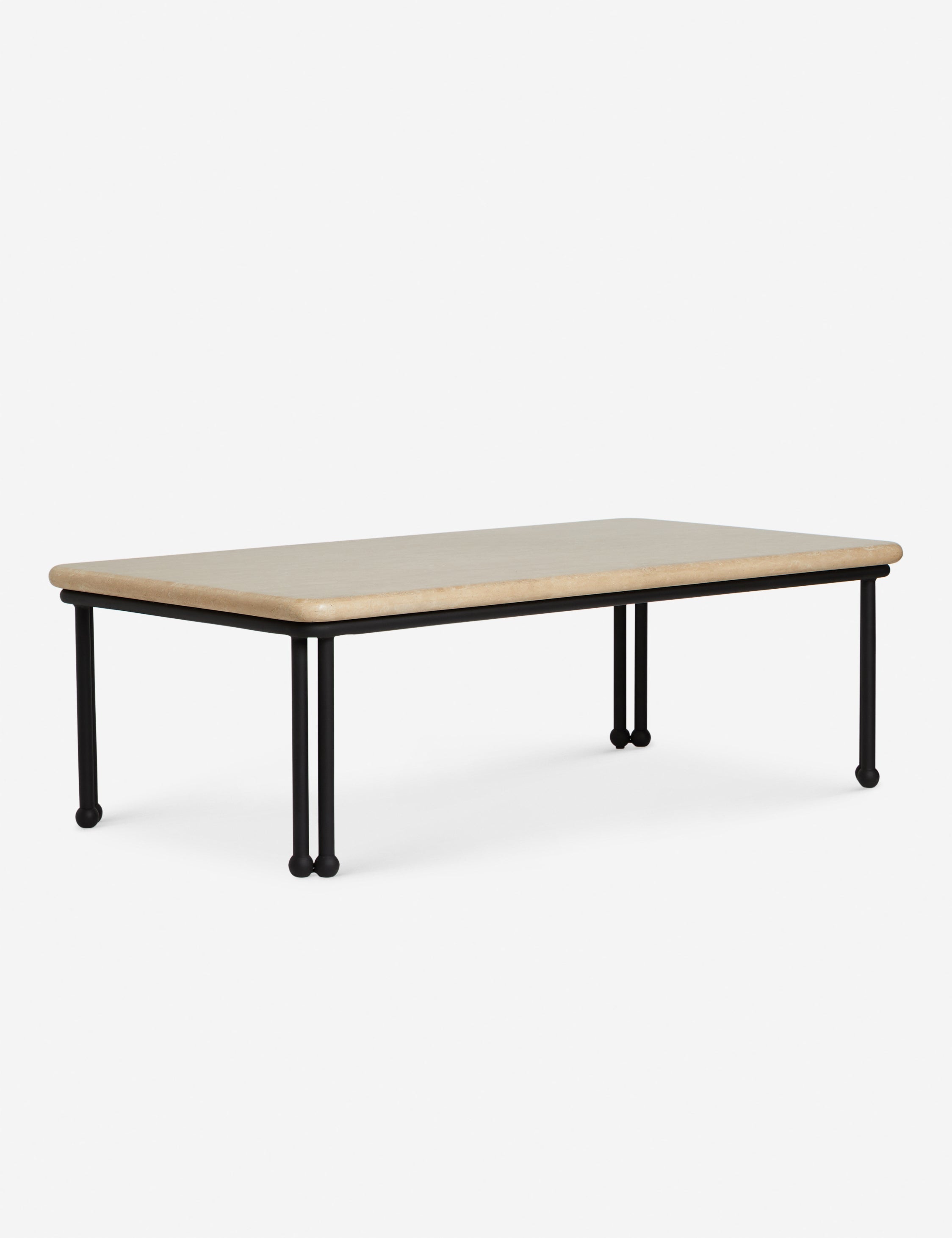 Lulu and Georgia Lanata Outdoor Coffee Table – Travertine - view 4