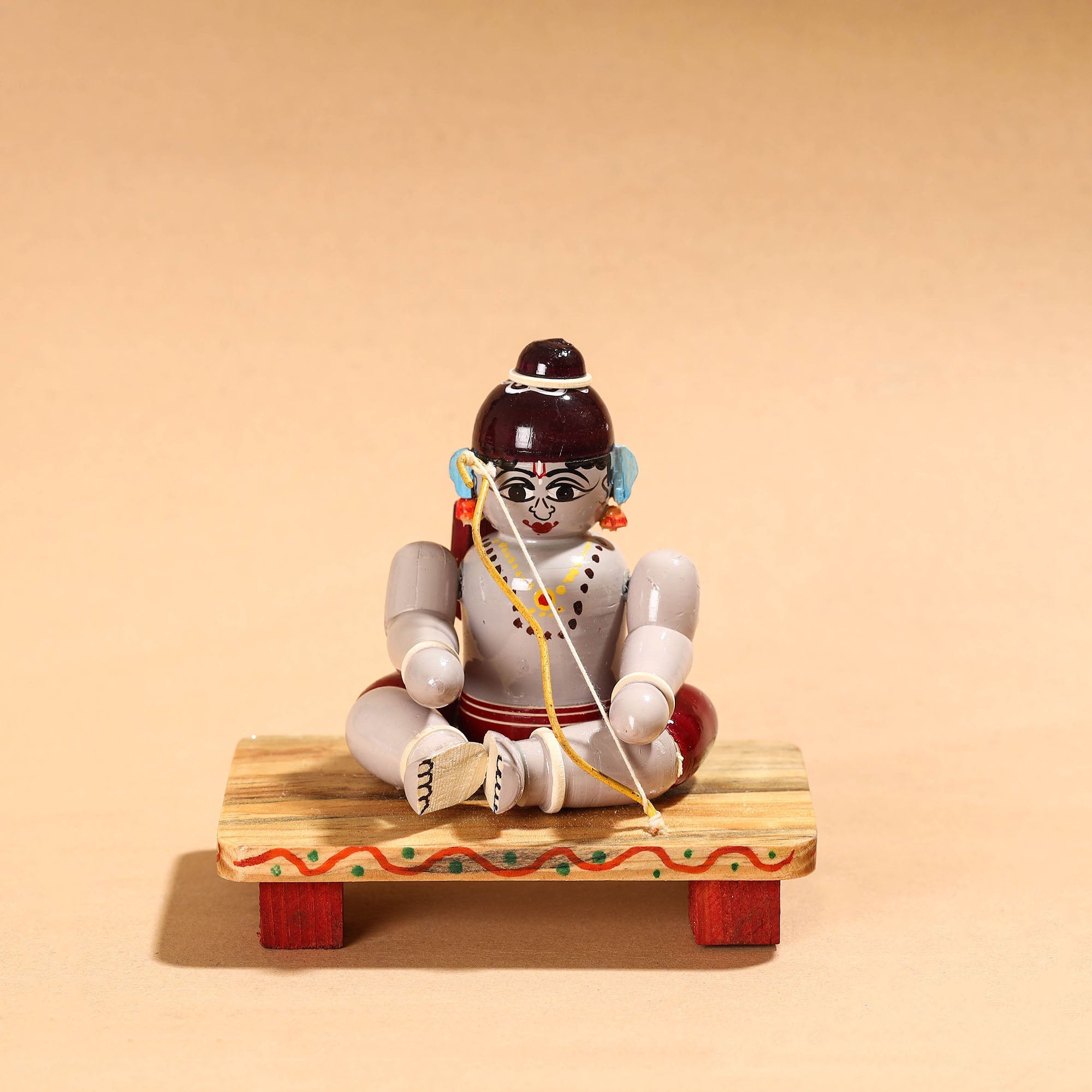 ITOKRI CRAFTS INITIATIVE Bala Rama - Etikoppaka Handcrafted Wooden Idol 23