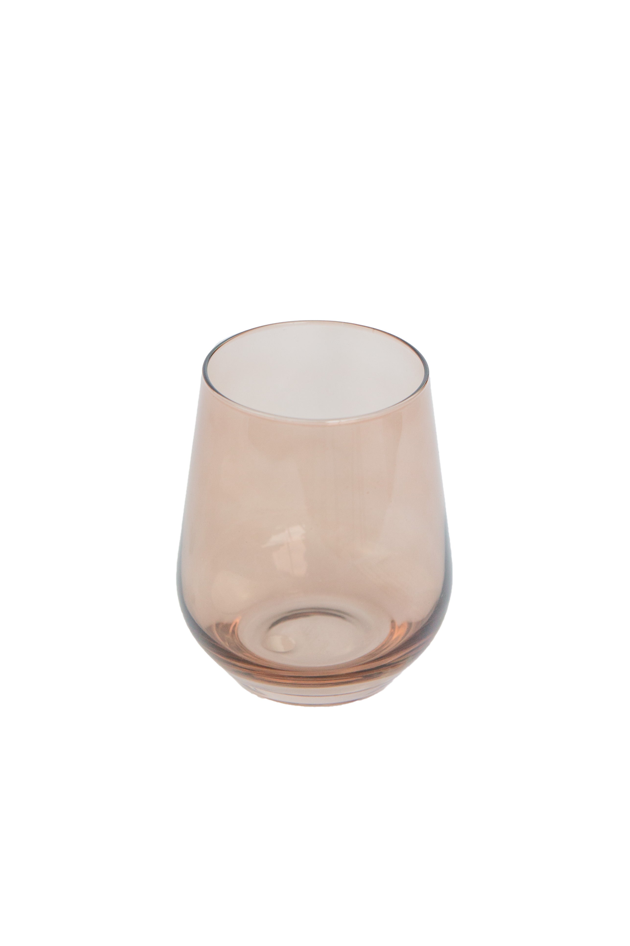 Estelle Colored Glass Estelle Colored Wine Stemless - Set of 6 {Mocha Mousse (Our Amber Smoke)} - view 7