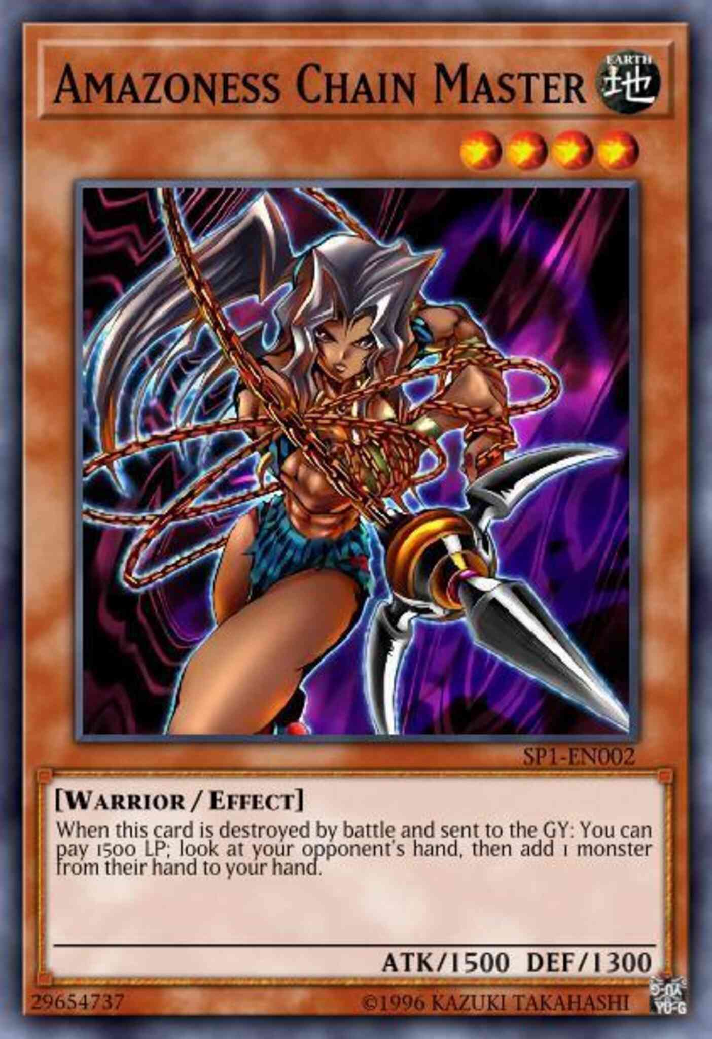Yu-Gi-Oh! Amazoness Chain Master - SP1-EN002 - Ultra Rare - Limited