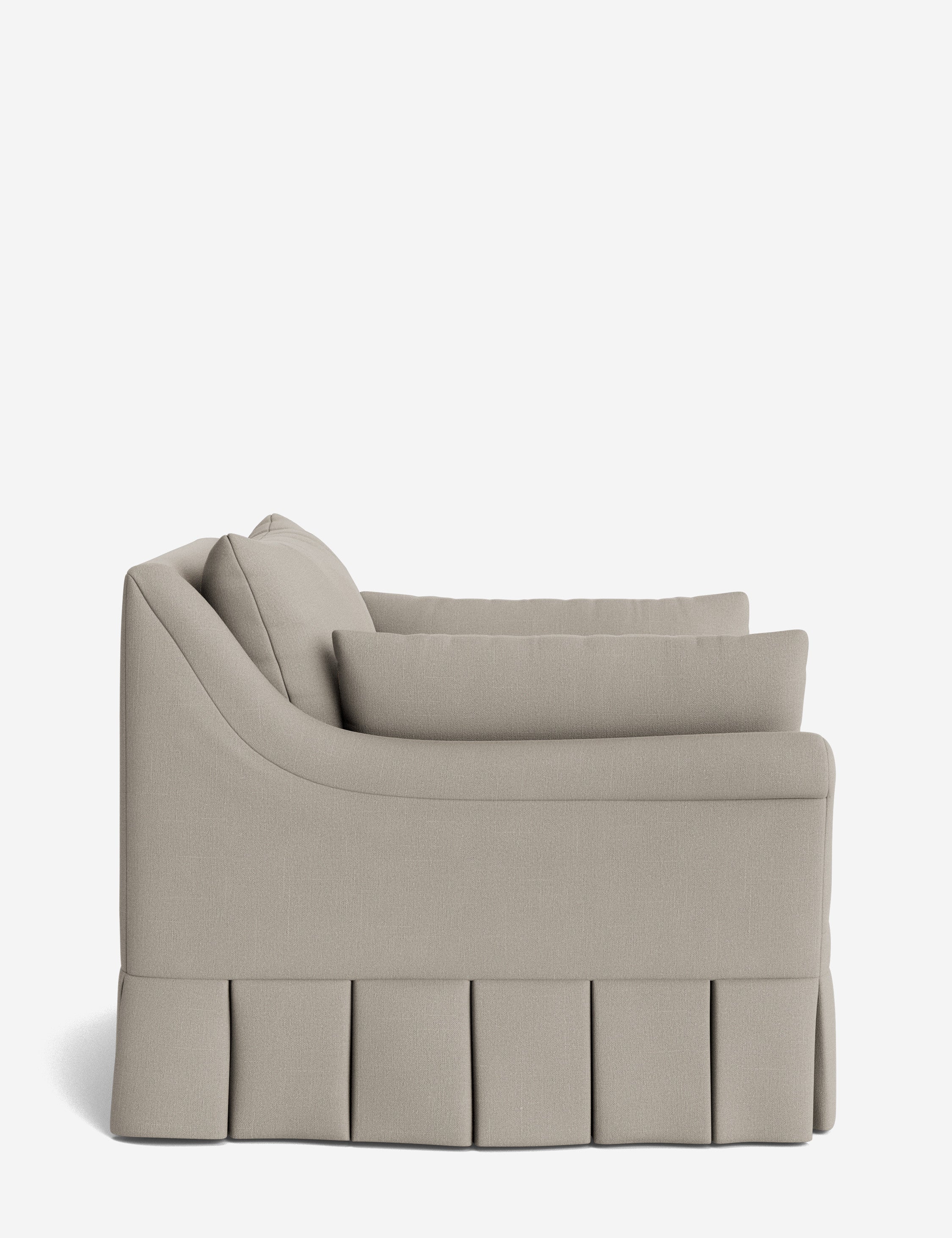 Lulu and Georgia Portola Rolled Arm Luxe Depth Pleated Chair - view 140