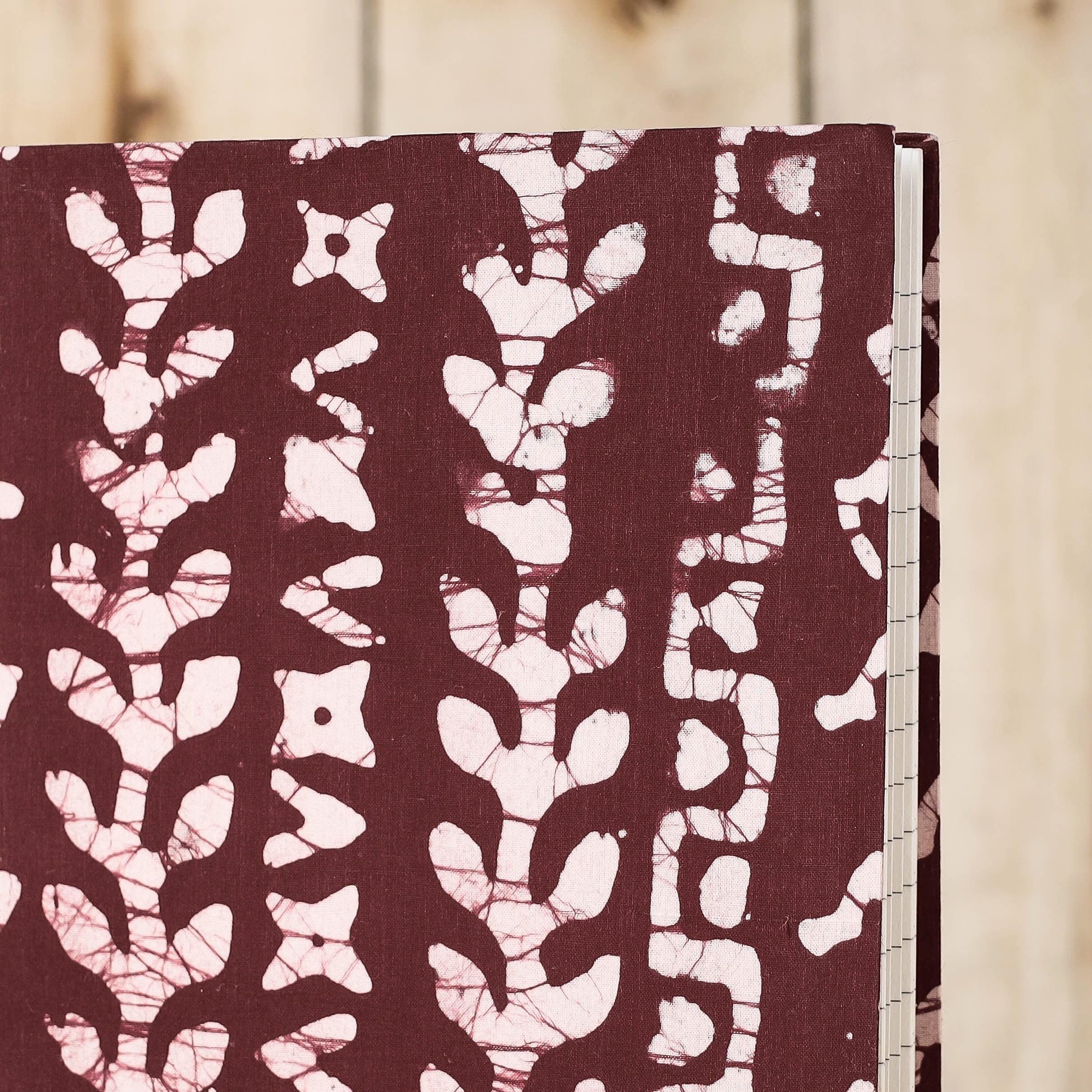 BINDAAS UNLIMITED Brown - Batik Fabric Cover Handmade Paper Notebook (9 x 7 in) - view 2