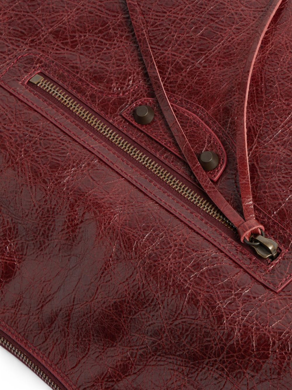 Balenciaga Crinkled Leather Top Zip Bag – 100% Calf Leather - view 2