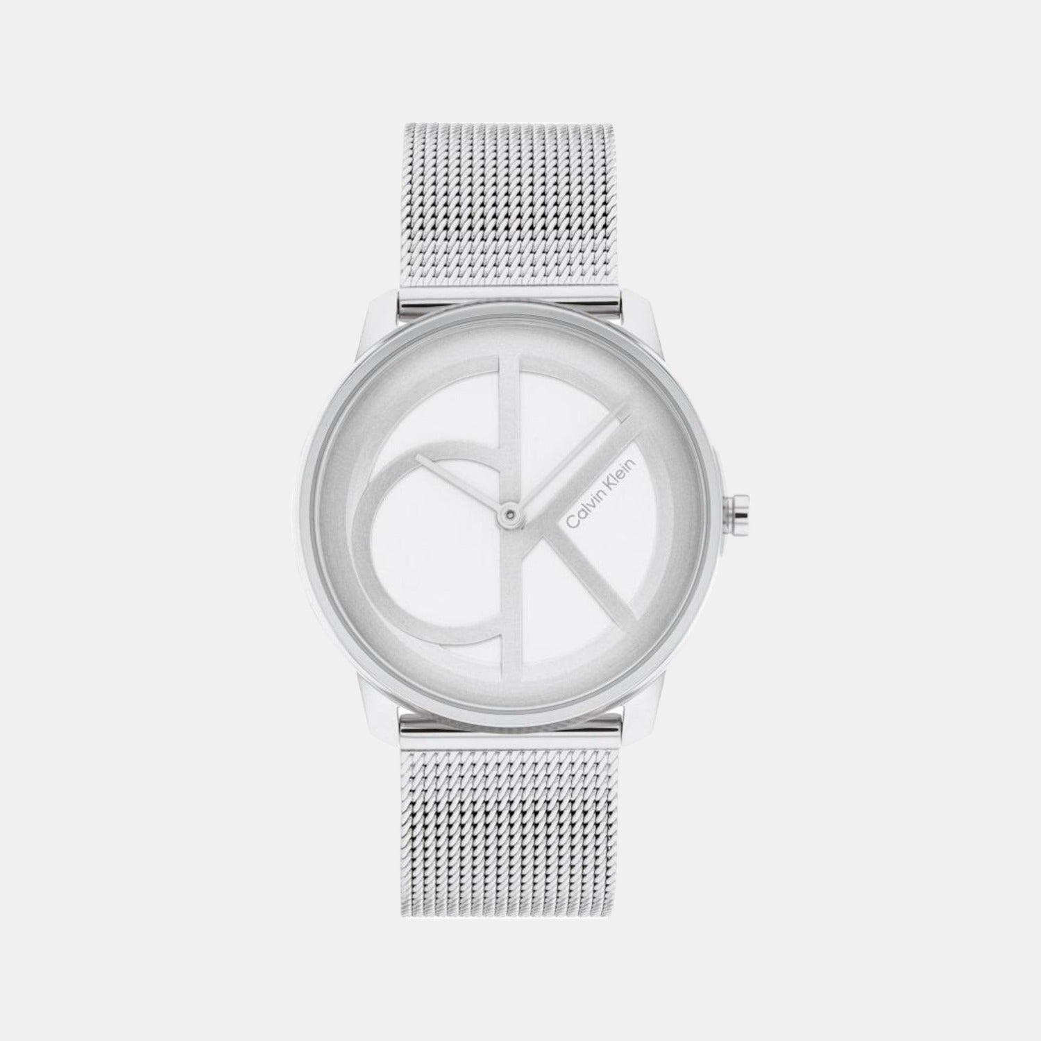 Calvin Klein Ck Iconic Unisex Quartz Silver Dial Analog Stainless Steel Watch 25200032