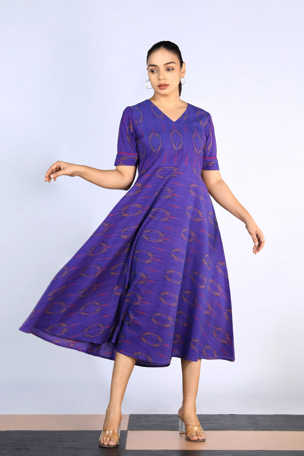 Kalanjali Ethnics Cotton Pochampally Ikat dress - view 7