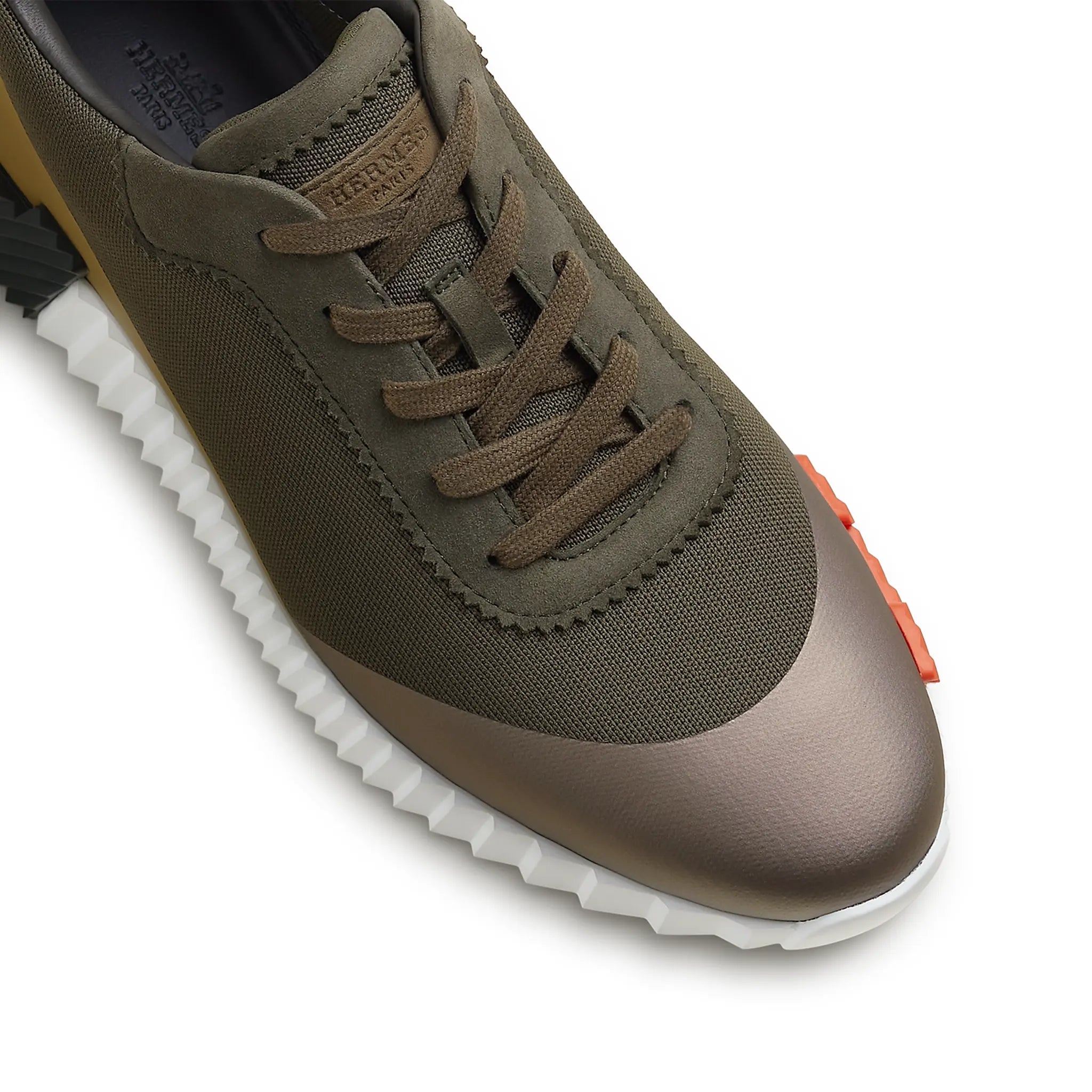 Hermès Paris Bouncing Calf Sneaker Multicolour Forest Green - view 3