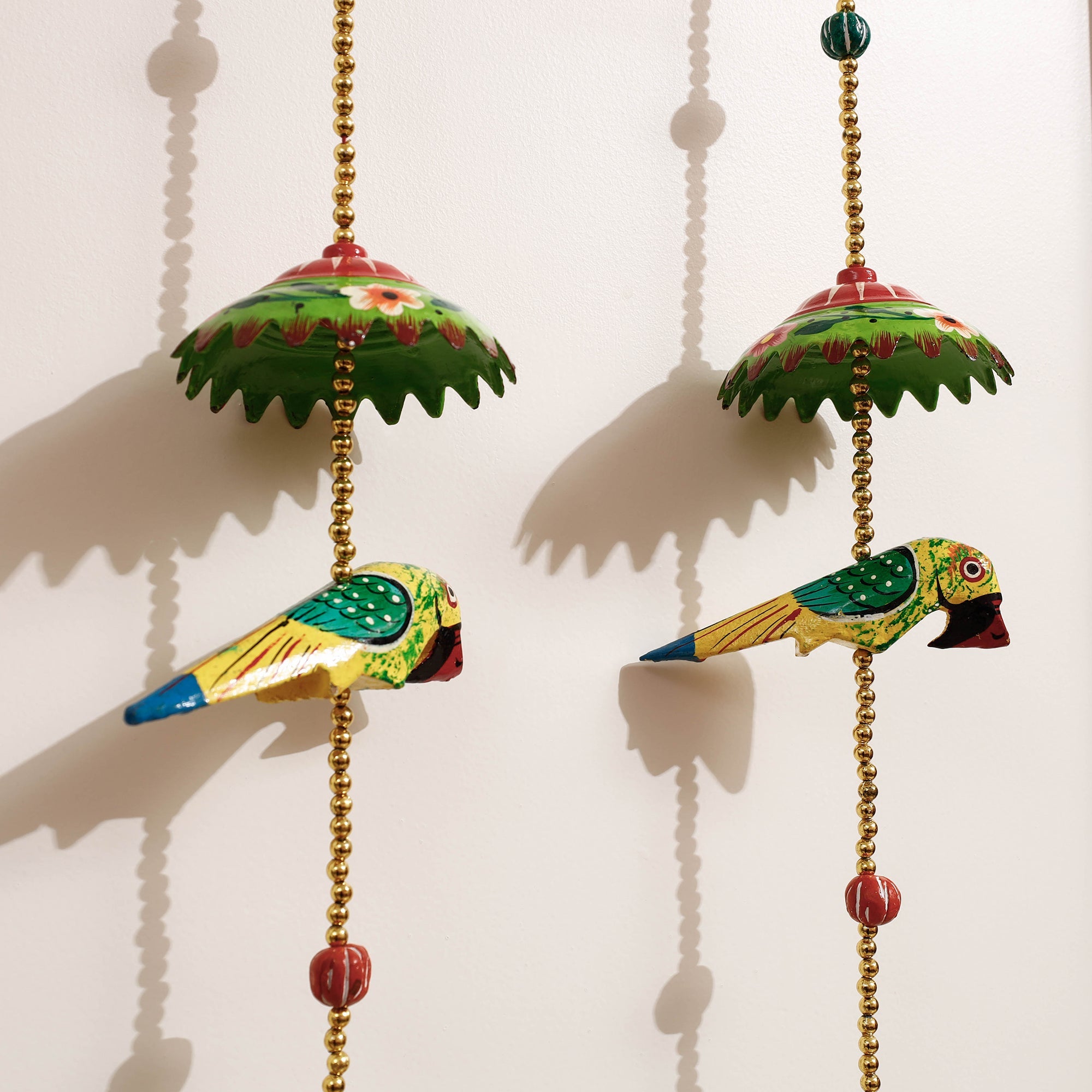 DEVENDRA SINGH Banaras Handpainted Wooden & Beadwork Decorative Hangings (Set of 2) - view 4