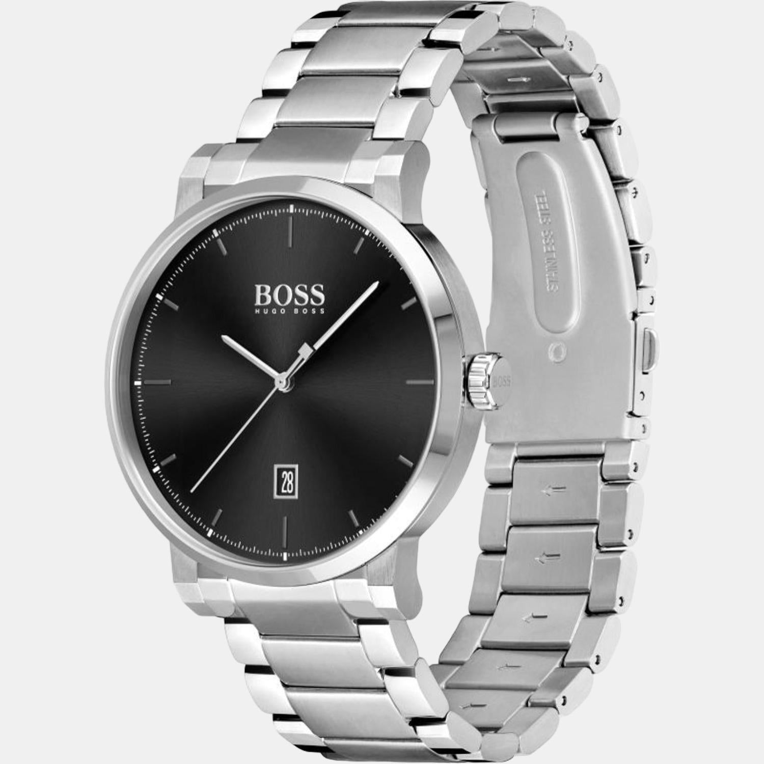 Boss Confidence Men Quartz Black Dial Analog Stainless Steel Watch 1513792 - view 3