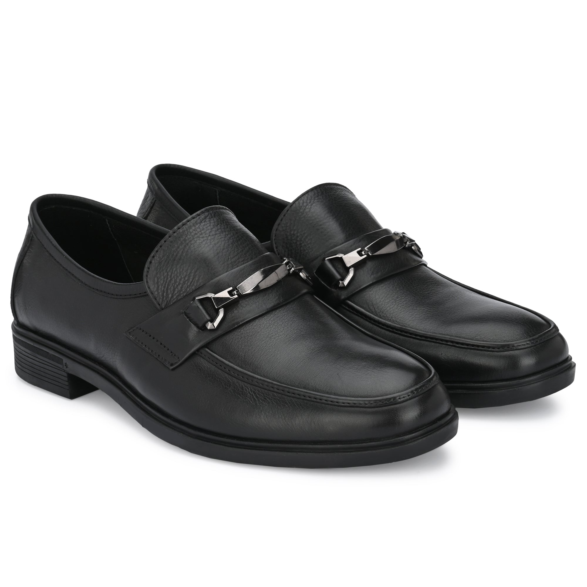 egoss-shoes Egoss Leather Buckled Slip On Shoes For Men - view 3