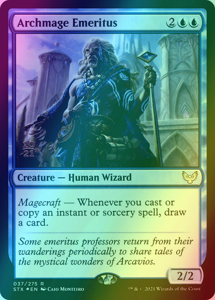 Archmage emeritus prerelease – Magic Archmage Emeritus [Prerelease] [37s] [Strixhaven: School of Mages Promos] [Foil]