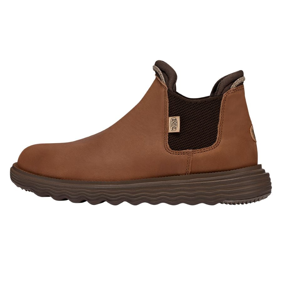 HEYDUDE shoes Branson Boot Craft Leather - Cognac