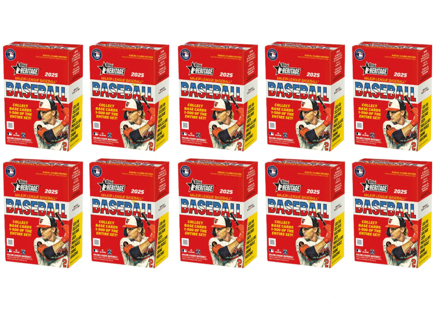 2025 Topps Heritage Baseball Value Box 10x Lot