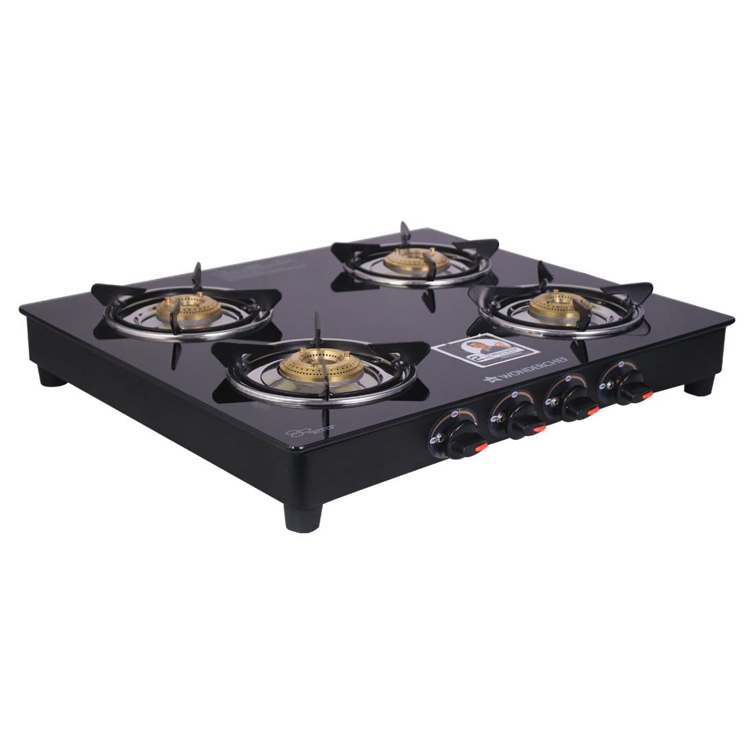 Wonderchef Ruby 4 Burner Glass Cooktop, Black Toughened Glass - view 2