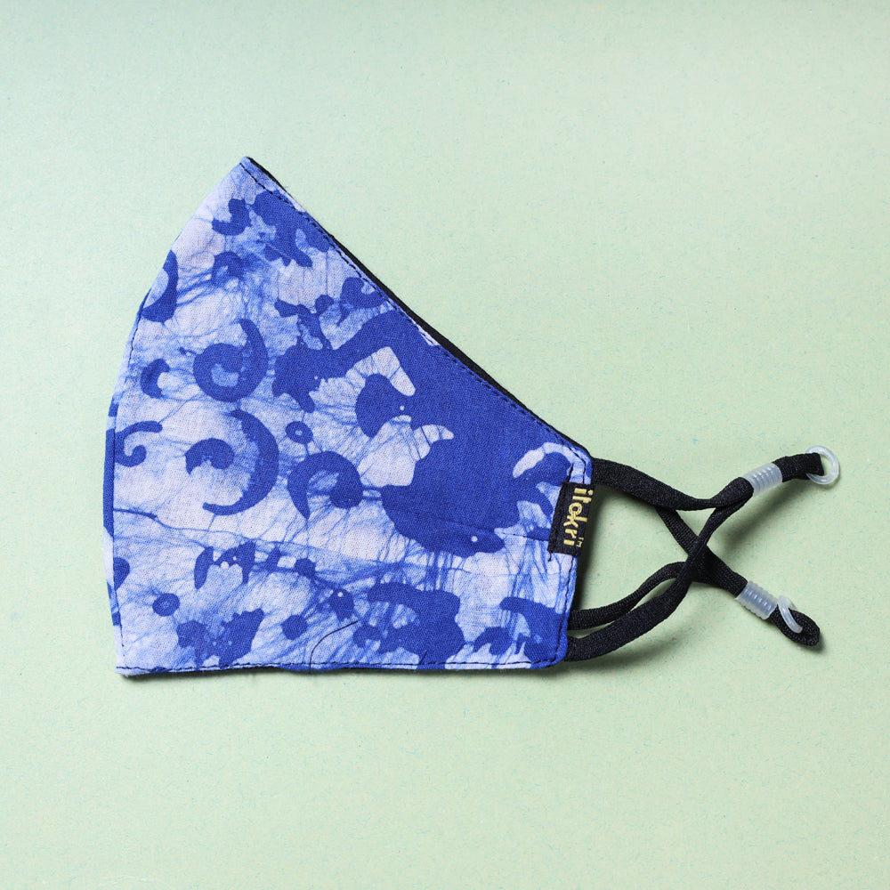 JALPARI Batik Printed Cotton 3 Layer Snug Fit Face Cover