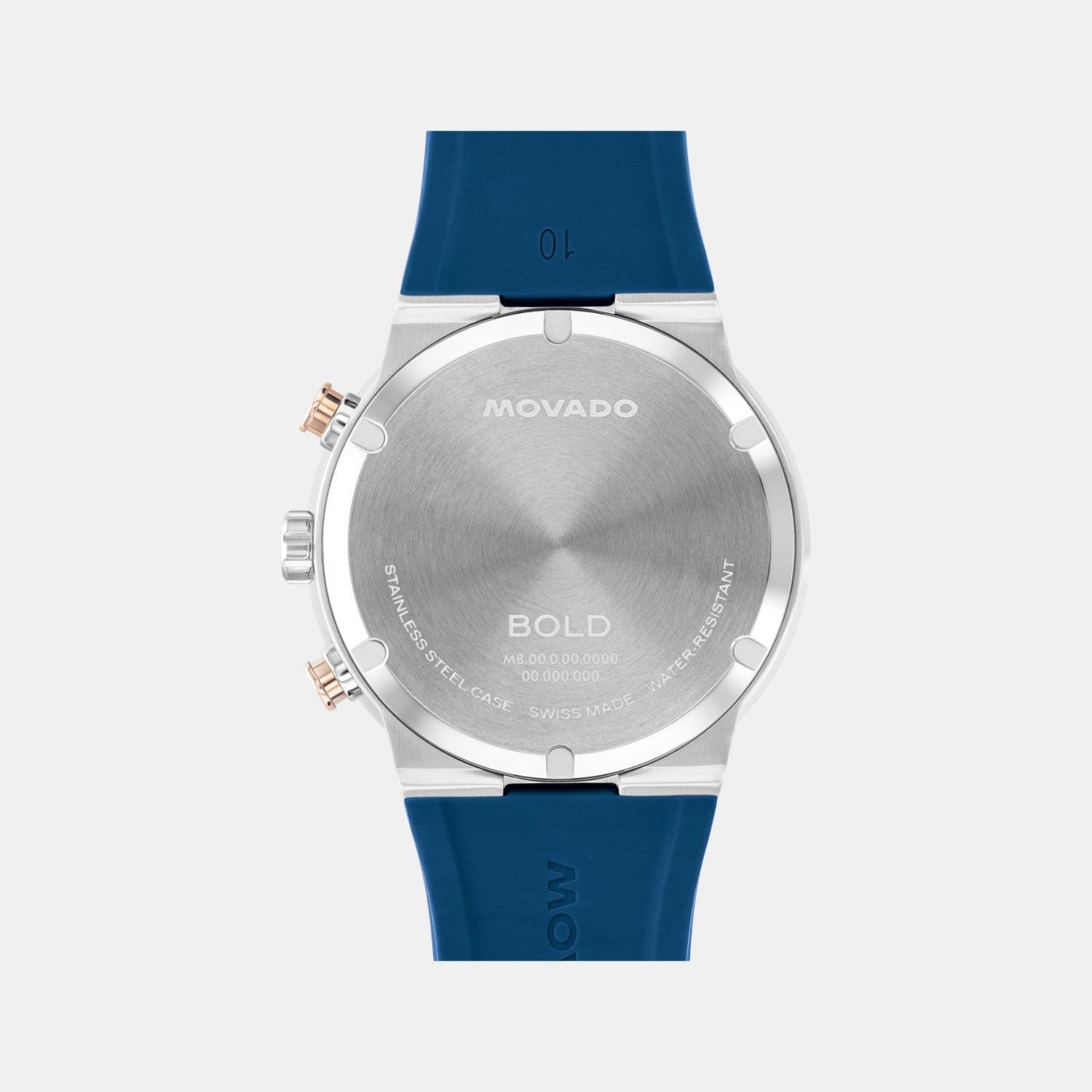 Movado Bold Men Quartz Blue Dial Chronograph Silicone Watch 3601331 - view 3