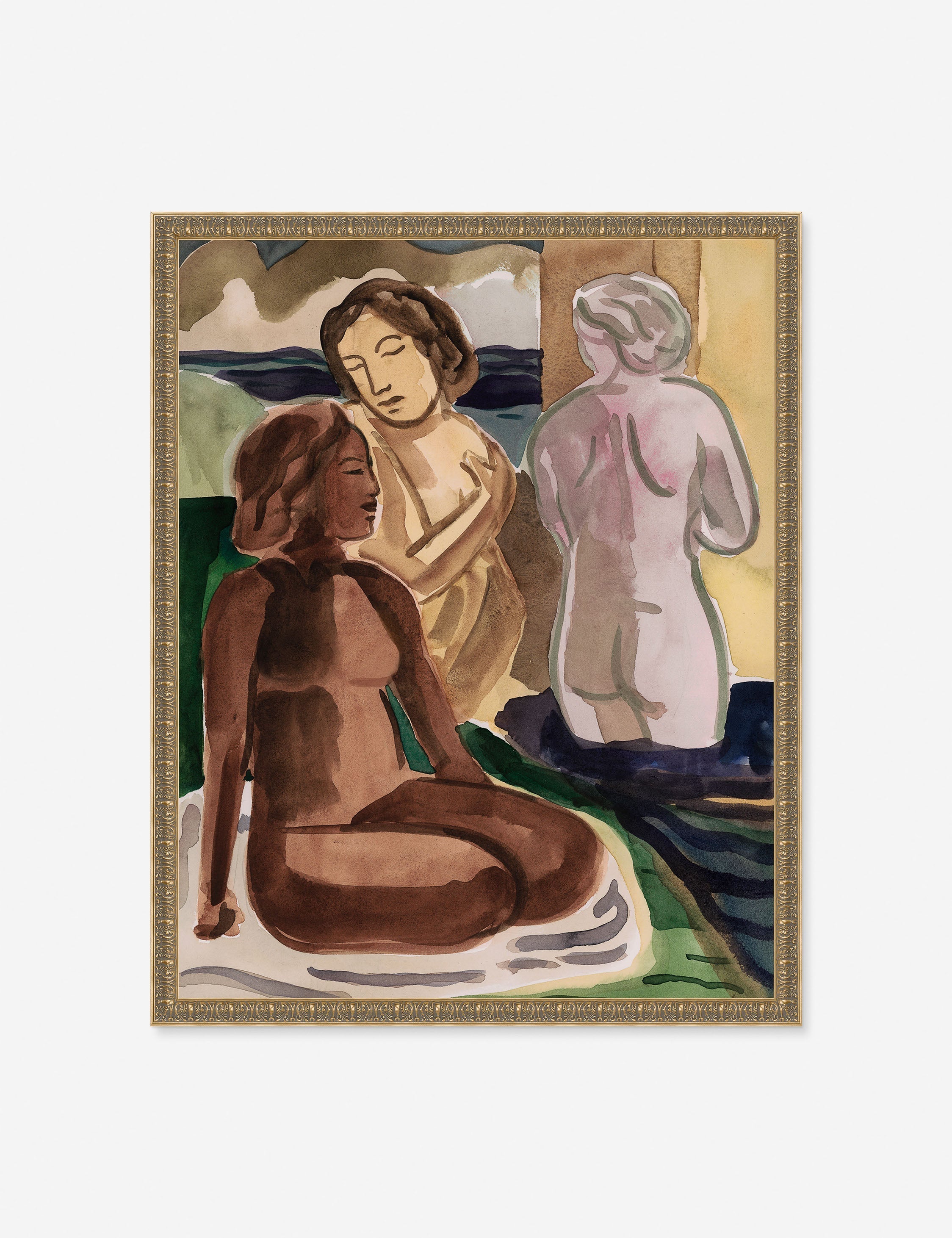 Lulu and Georgia Coastal Bathers Wall Art by David Erickson - view 2