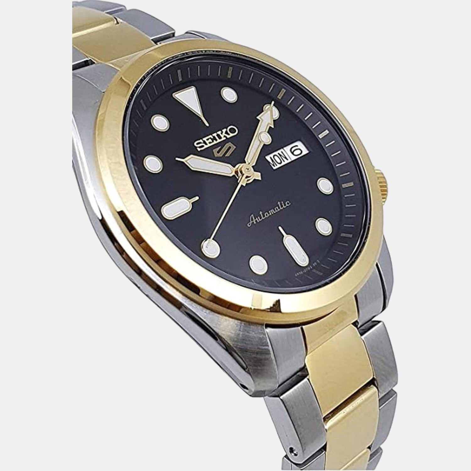 Seiko 5 Sports Men Automatic Black Dial Analog Stainless Steel Watch SRPE60K1 - view 2