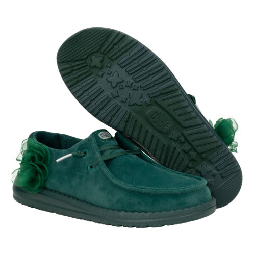 HEYDUDE shoes Wendy Velvet Rosette - Green – Women's - view 3