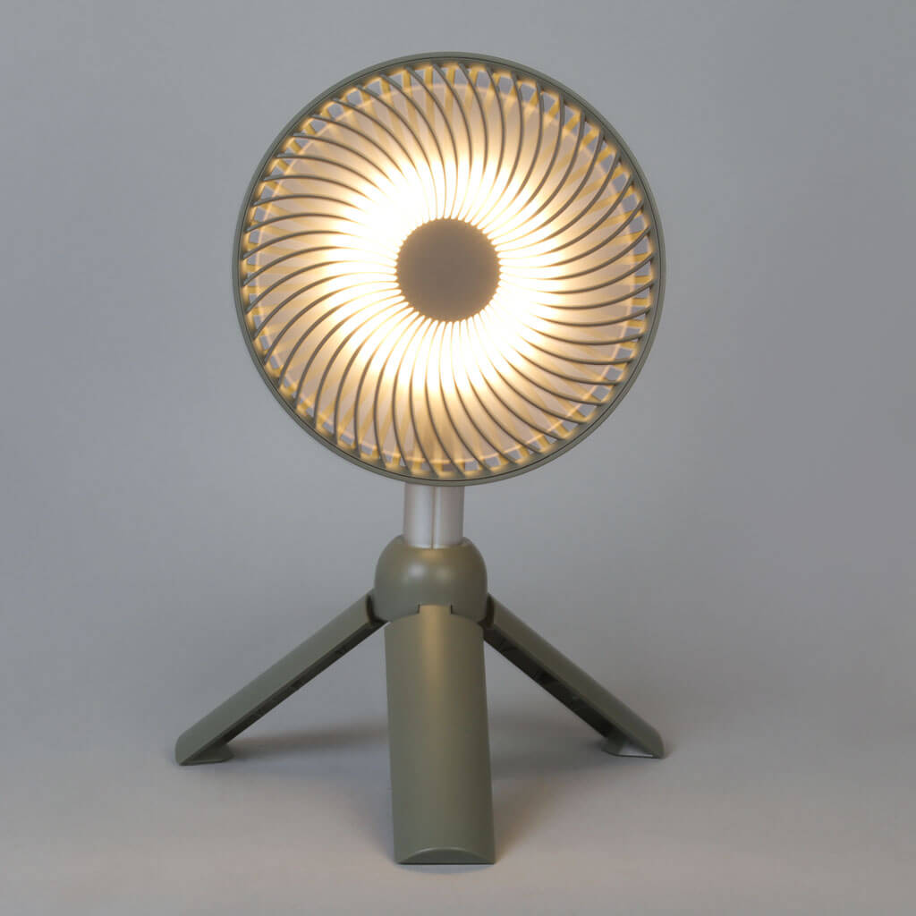 Porffitto Portable Tripod Fan With Lamp - view 4