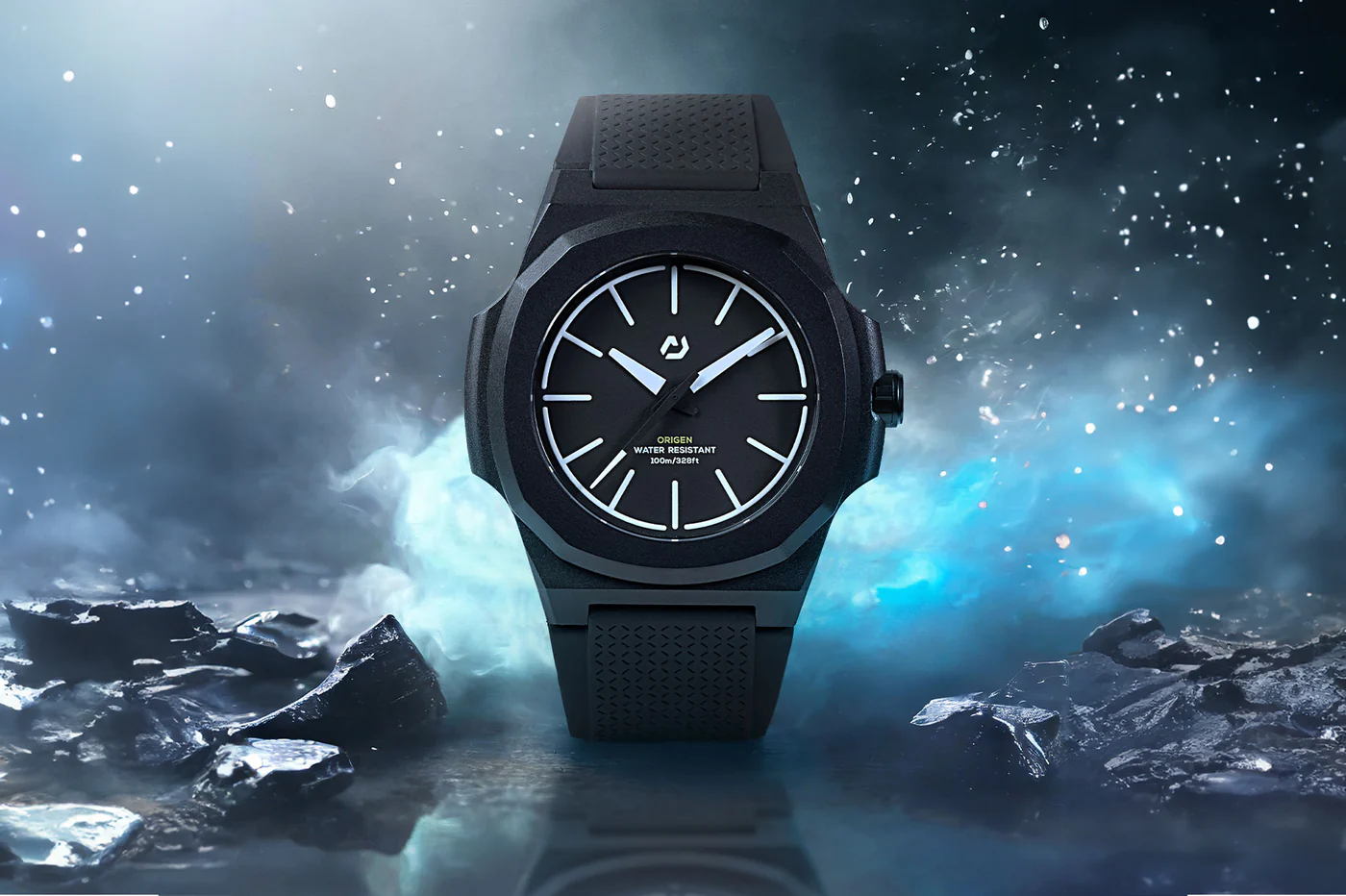 Nuun Official Origen Dawn Men Analogue Watch With Nanotech Silicon Strap White Marker - Origen Dawn - view 2