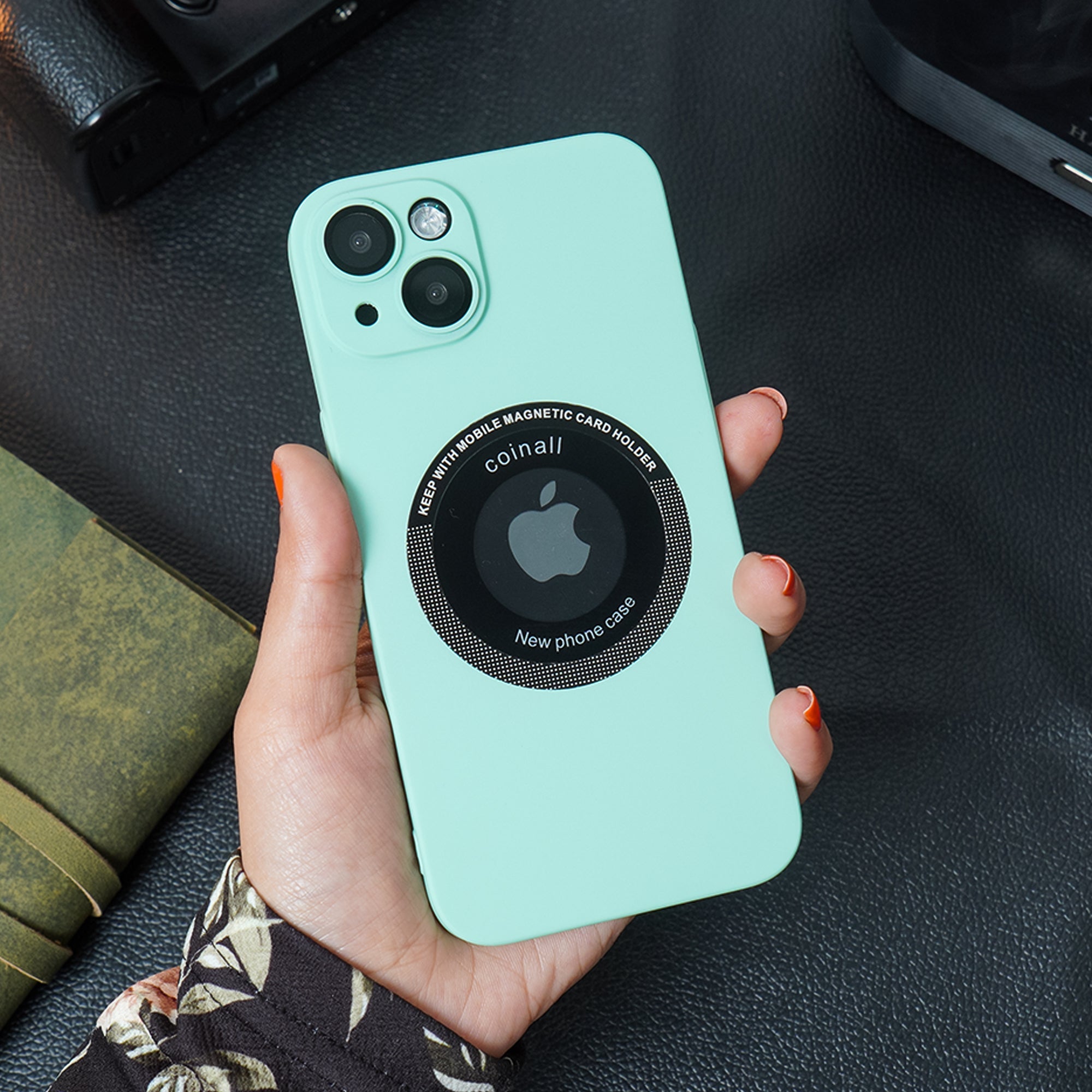 Million Cases iPhone 14 Frosted Magnetic Holder Case - view 2