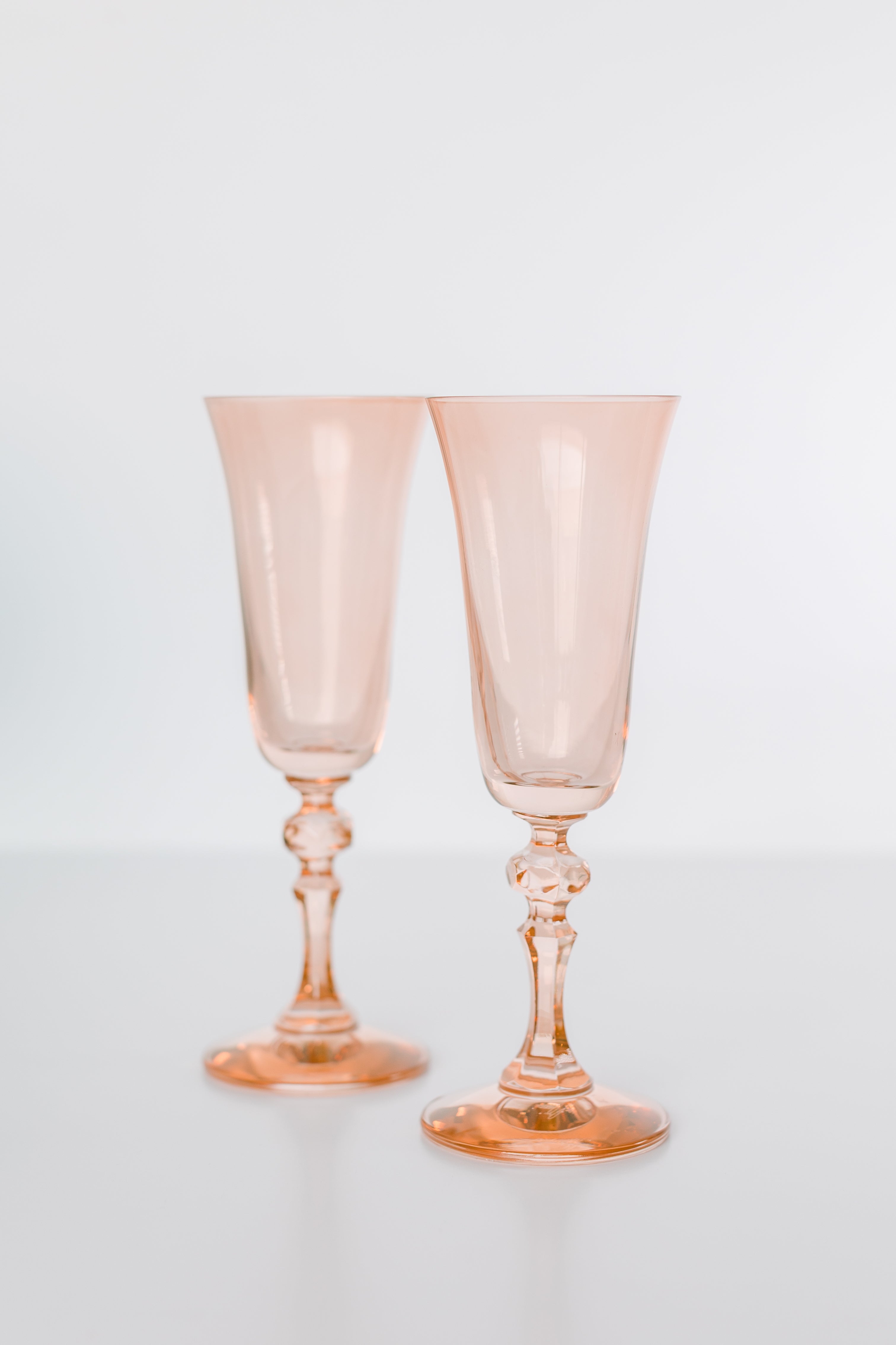 Estelle Colored Glass Estelle Colored Regal Flute - Set of 2 {Blush Pink}