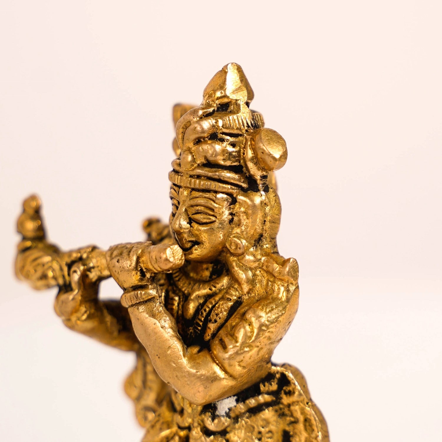 Nestasia Lord Krishna Playing Flute Pure Brass Statue - view 6