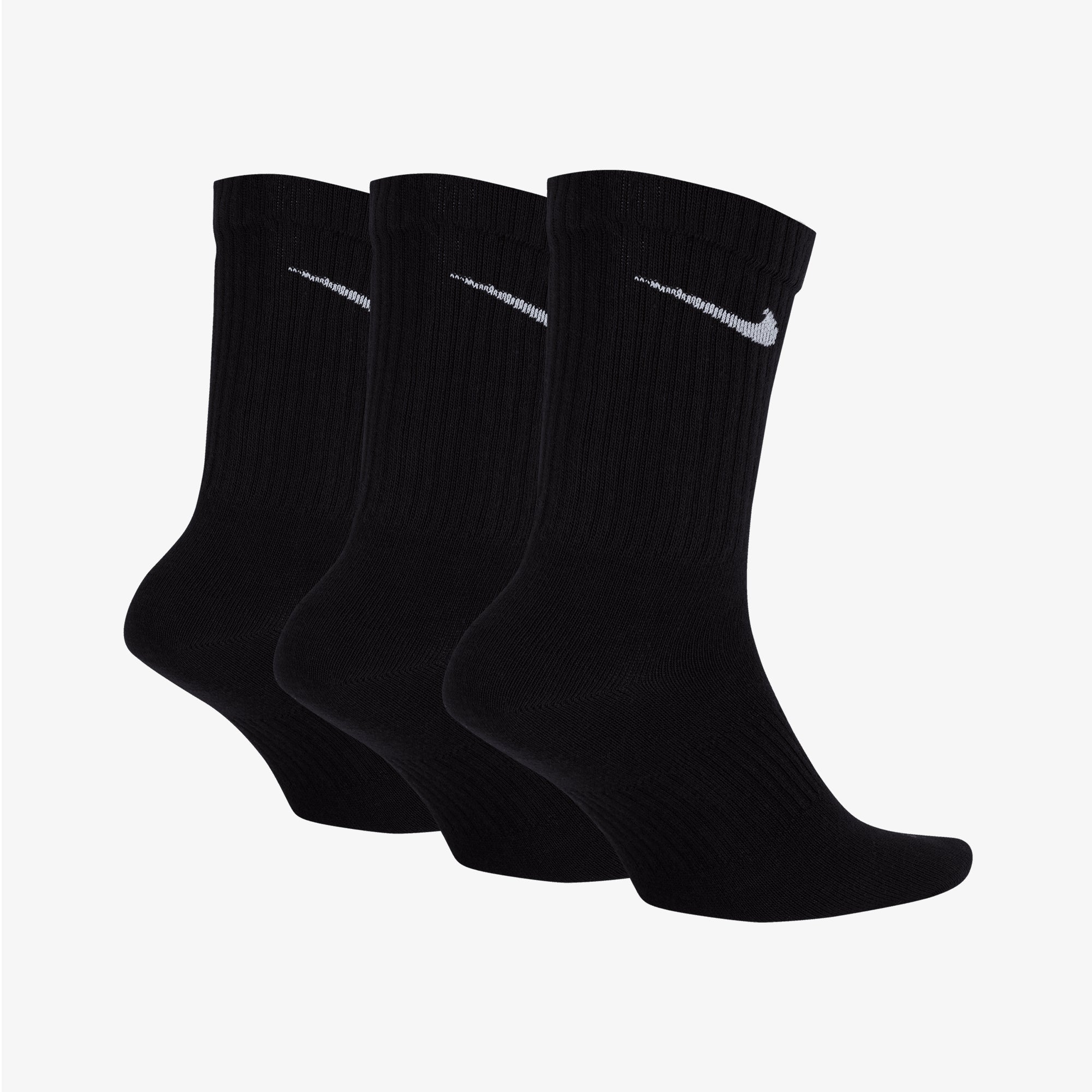 Nike | Performance Lightweight Training Crew Socks (3 Pairs) { Black/white - view 2